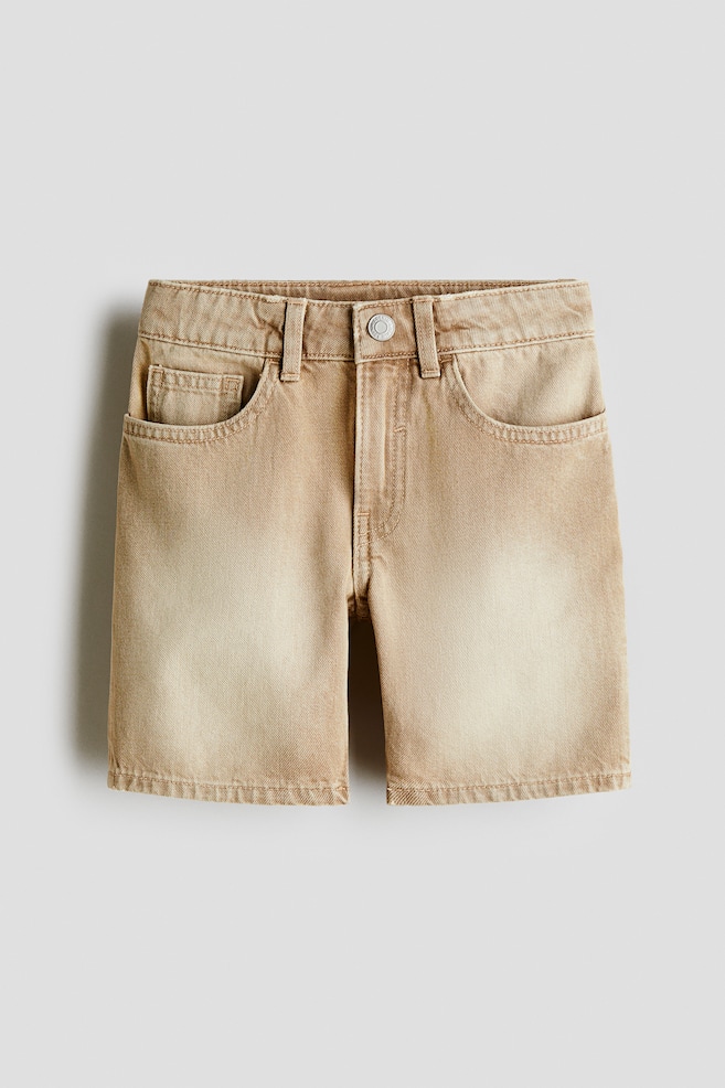 Denim Shorts - Beige - 1