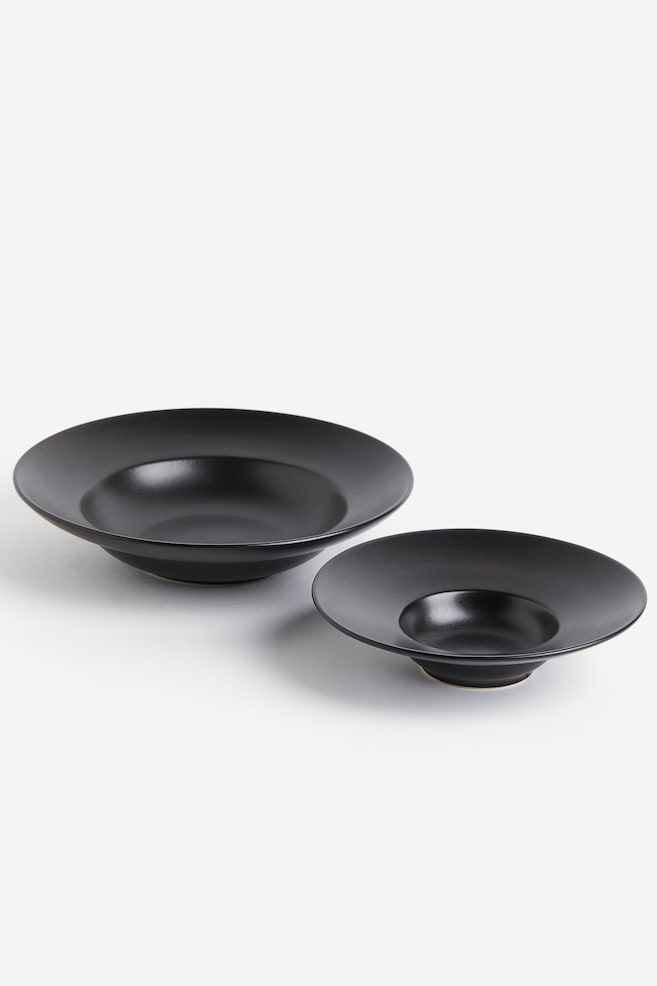 Stoneware dessert bowl - Black - 3
