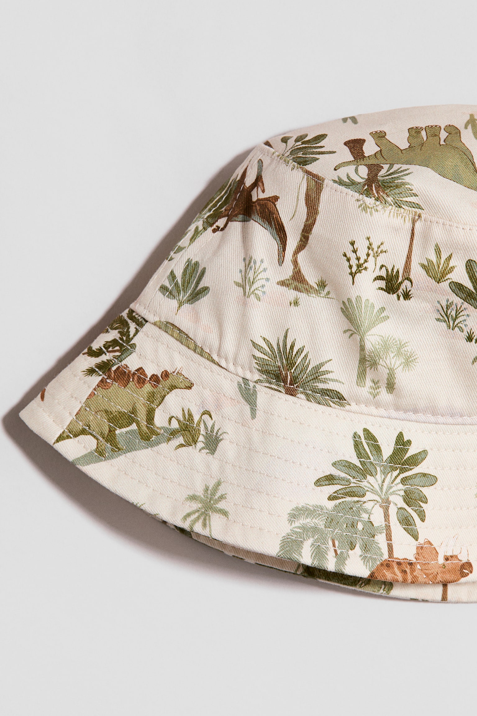 Printed bucket hat - Light beige/Dinosaurs - 2
