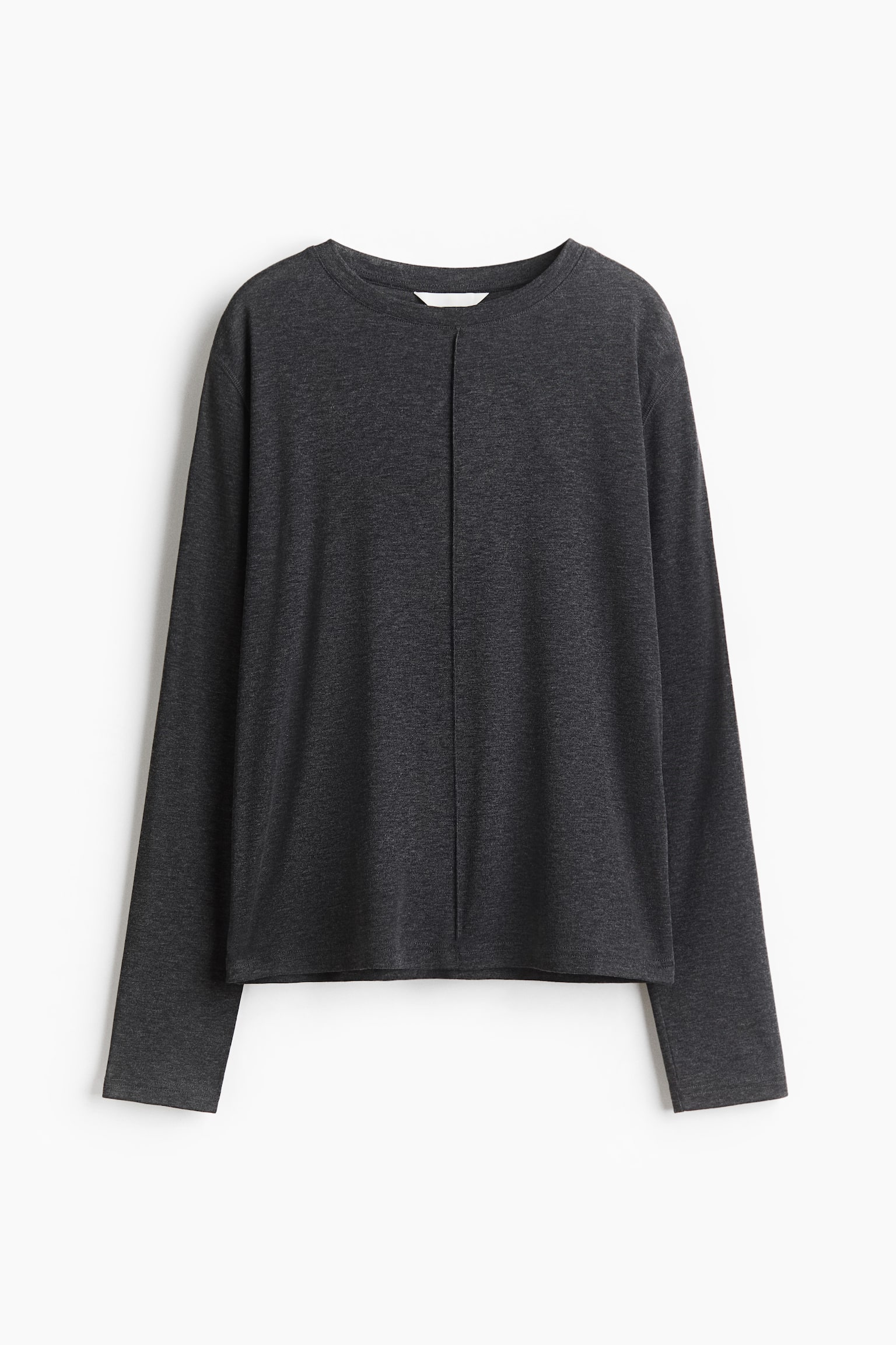 Top de manga larga - Gris oscuro jaspeado/Beige jaspeado/Marrón - 1