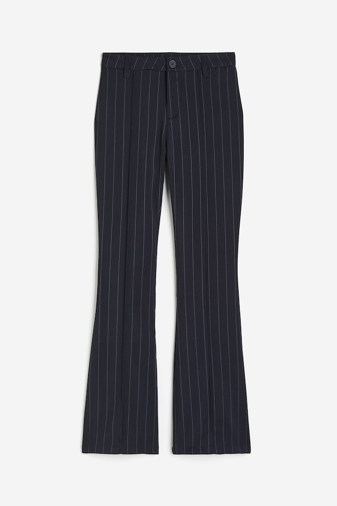 Flared tailored trousers - Dark blue/Pinstriped/Black/Dark grey marl/Light beige - 1