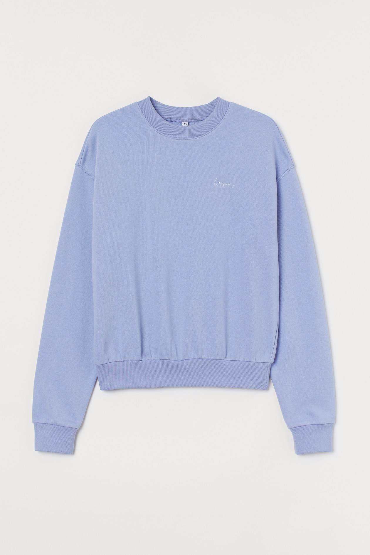 Sweatshirt - Round Neck - Long sleeve - Light purple/Love - Ladies | H&M US