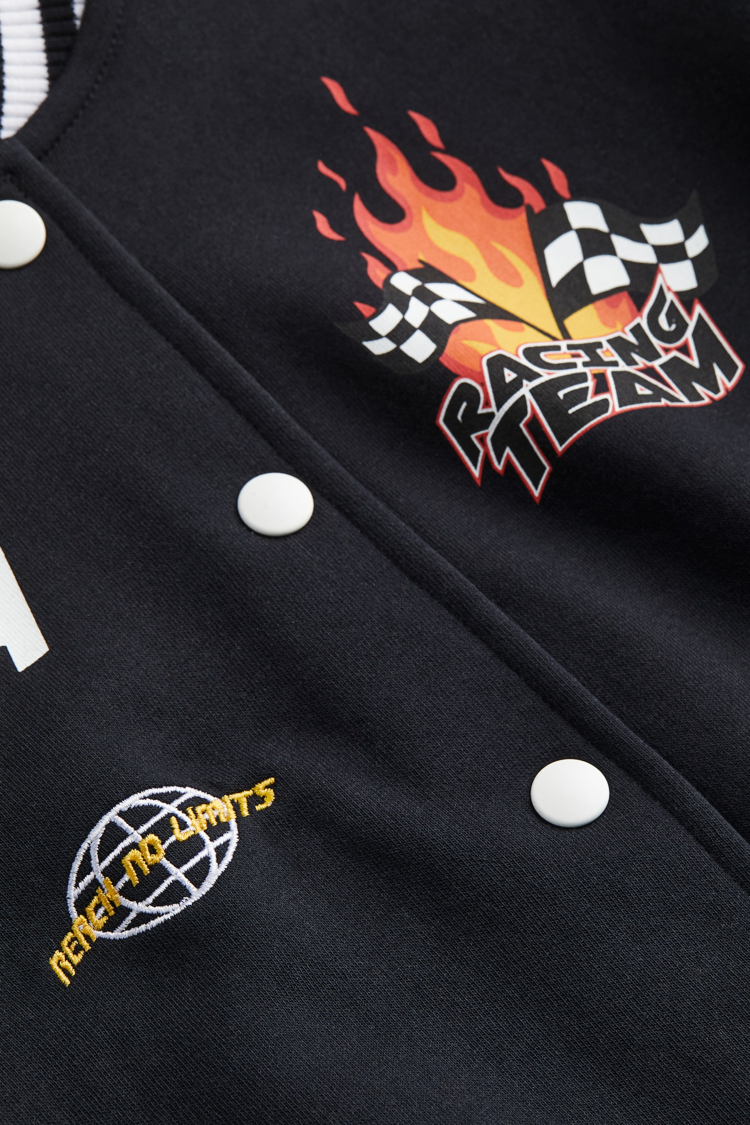 Oversized Baseball Jacket - Black/Racing Team - 2