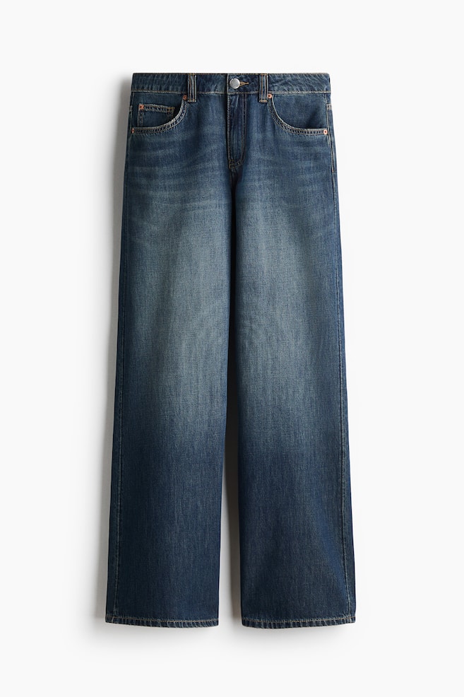 Wide Regular Waist Jeans - Denimblauw/Donker denimgrijs/Donker denimblauw/Licht denimblauw - 1