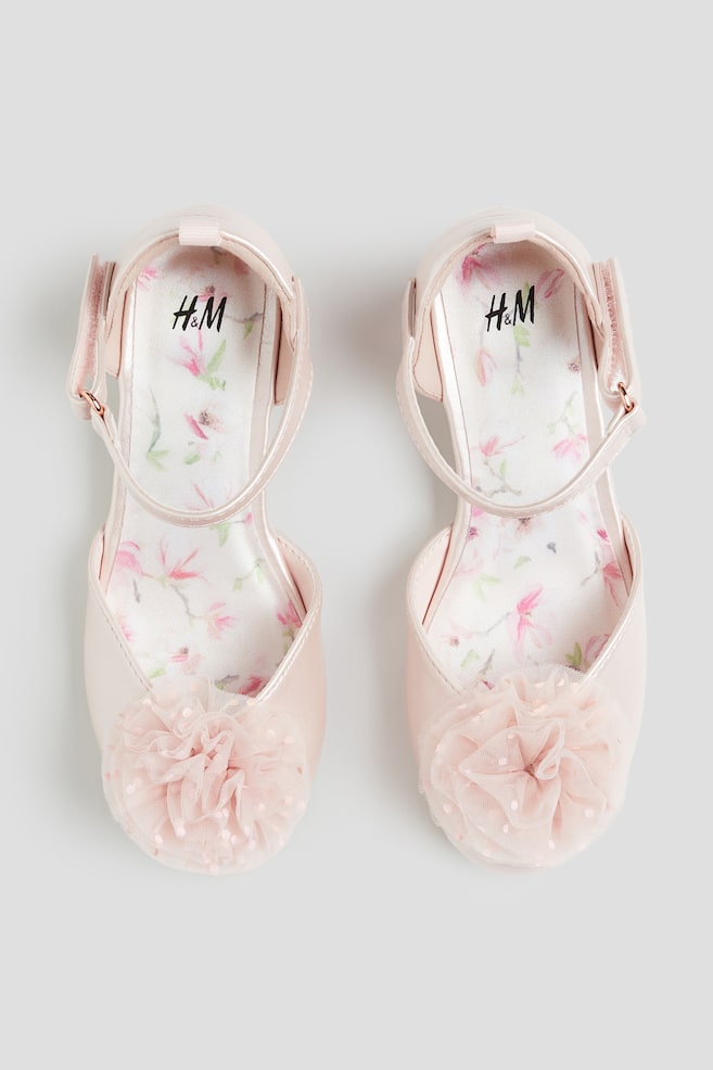 Appliquéd dressing-up shoes - Light pink - 4