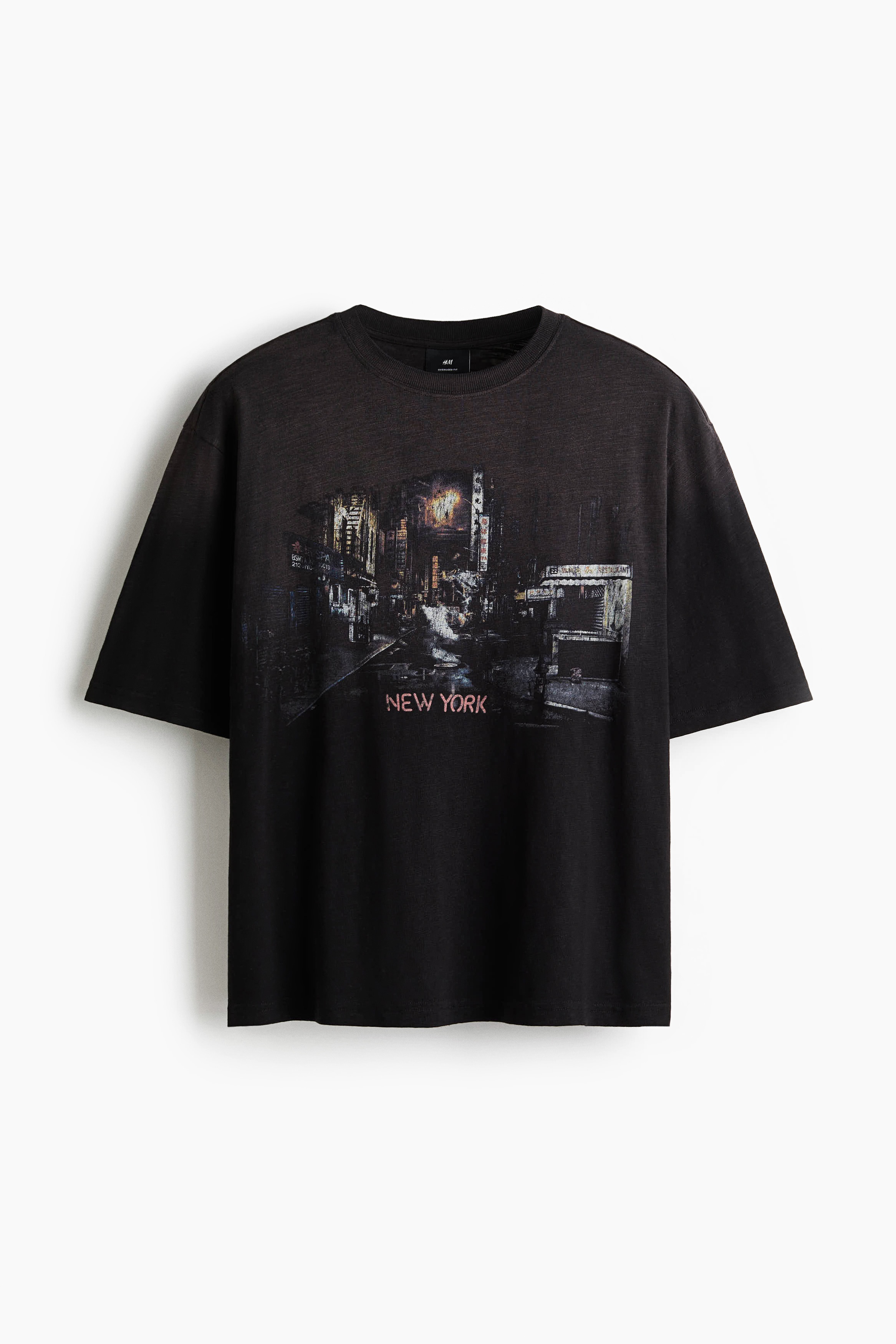 T-shirt Oversized Fit - Zwart/New York/Zwart/Wit/cowboy/Grijs gemêleerd/Vrijheidsbeeld/Washed grijs/NYC/Rood/Dimes sq