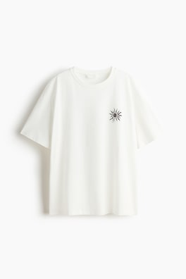 Oversized T-shirt med tryck