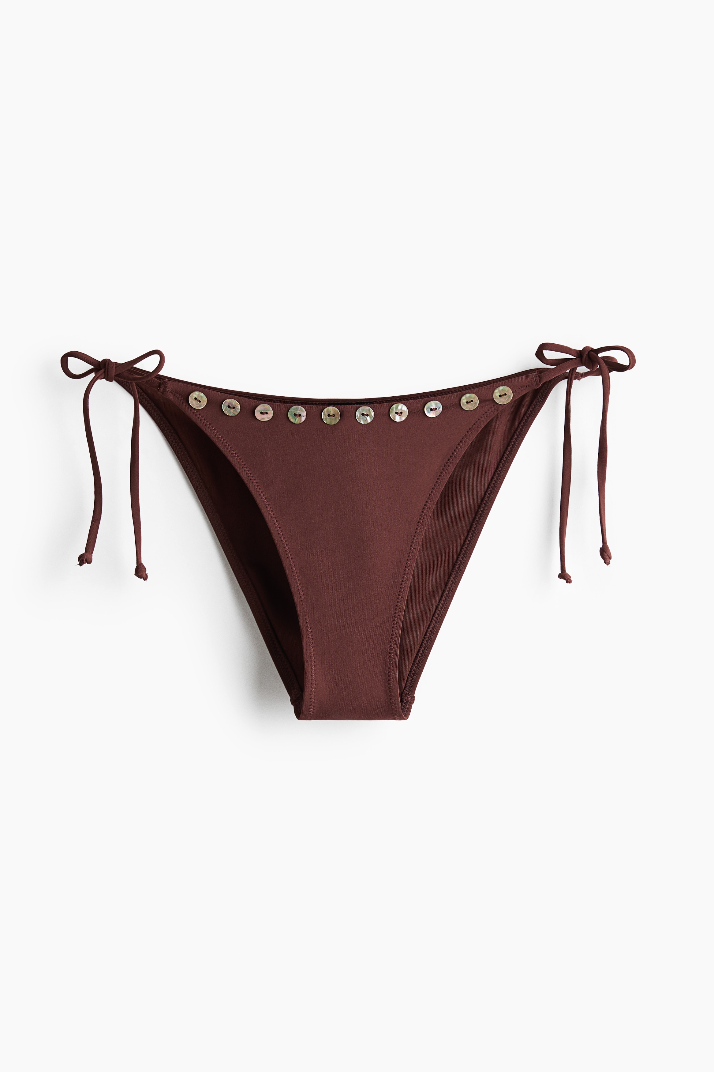 Cheeky Tie Bikini Bottoms - Dark brown