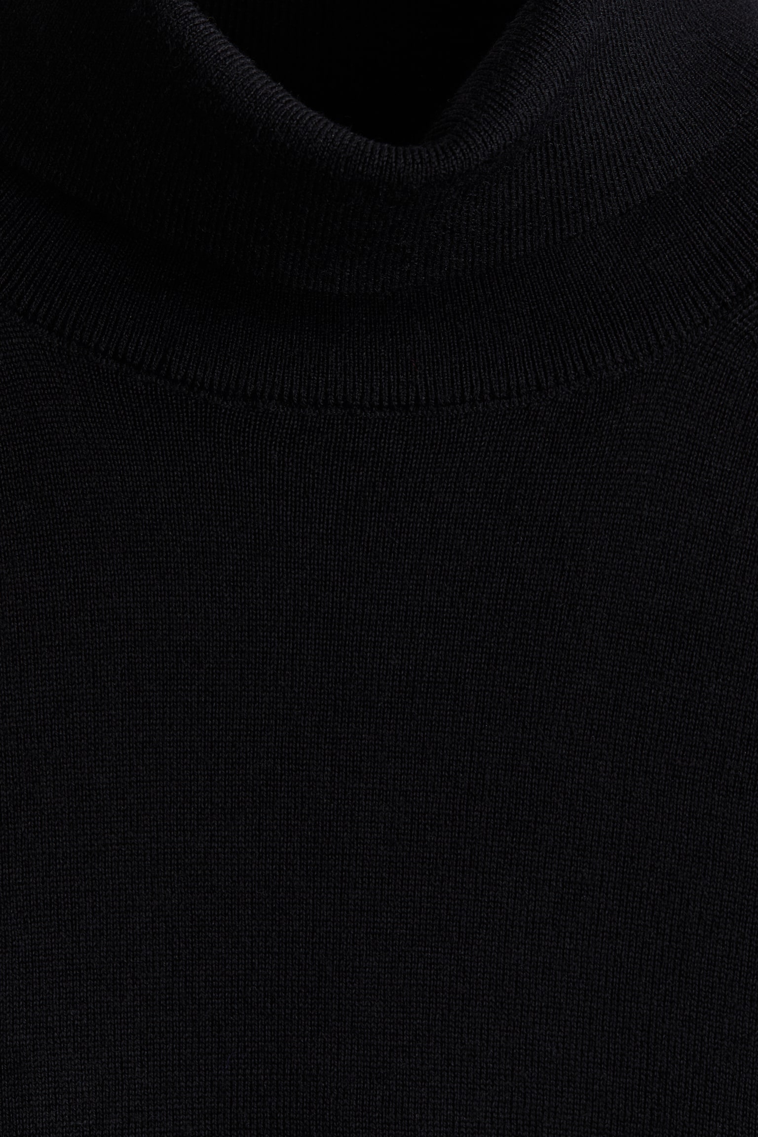 Мужской свитер H&M Regular-Fit Turtleneck Merino Wool, цвет: Чёрный — фото 7