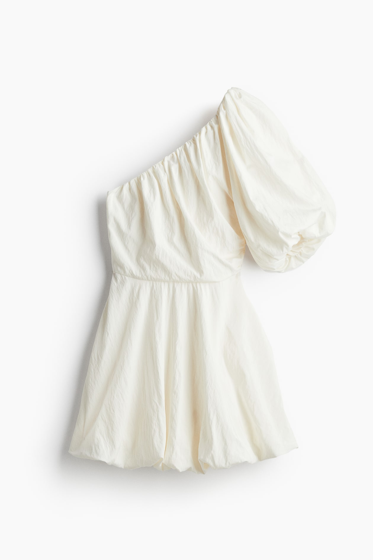 open lace back dress one-shoulder puff  onion
