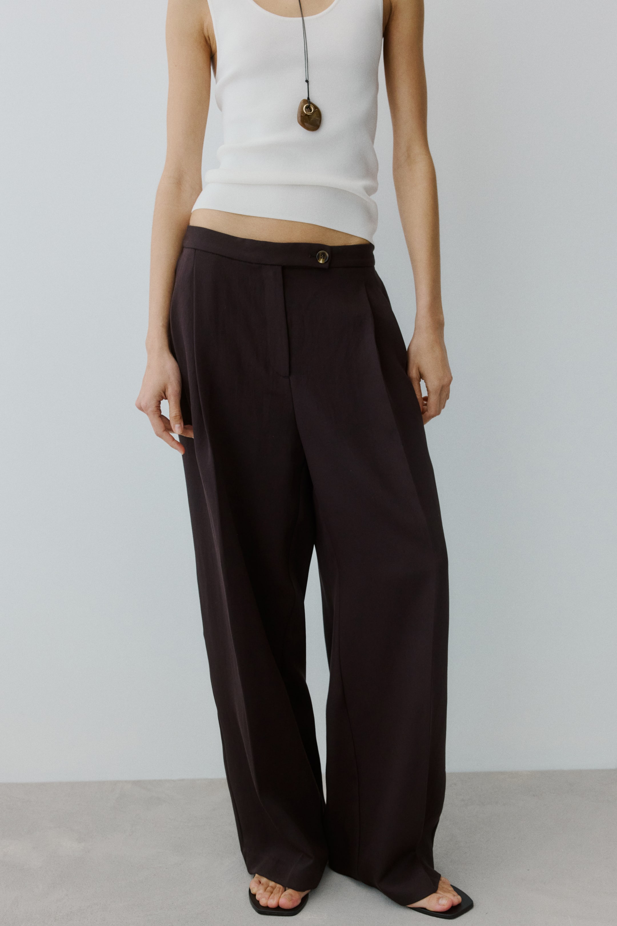 Wide-Leg Dress Pants