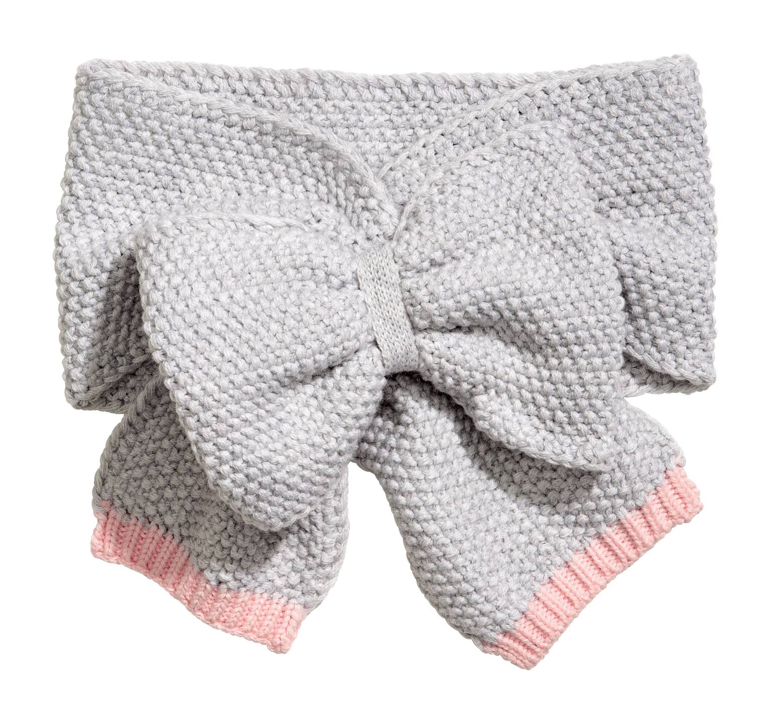 Fular cu fundă - Gri-deschis melanj/roz - COPII | H&M RO
