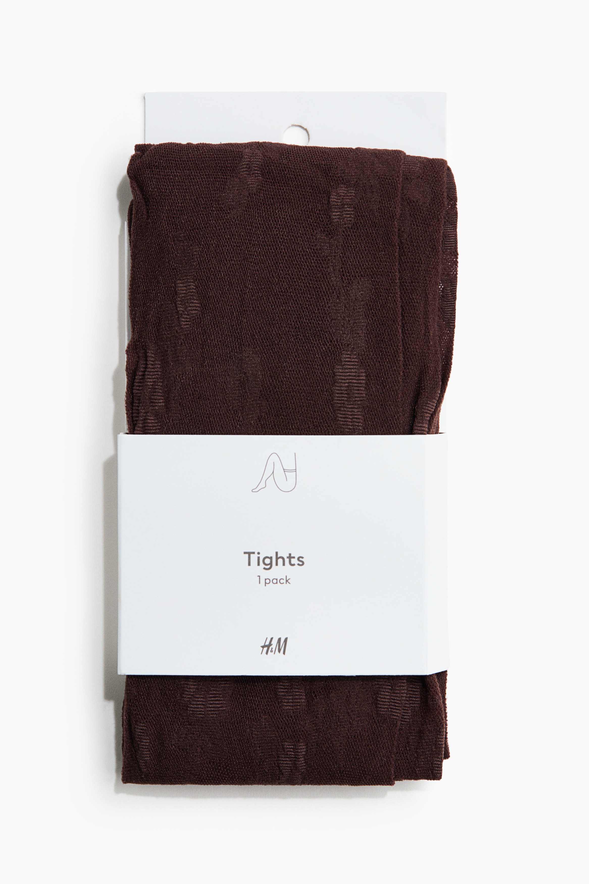 Lace tights - Tummanruskea/Kukkakuvio/Musta/Kukikas