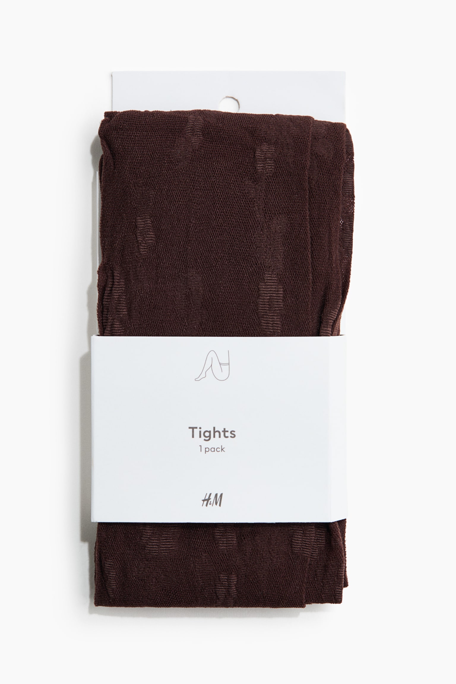 Lace tights - Dark brown/Floral/Black/Floral - 2