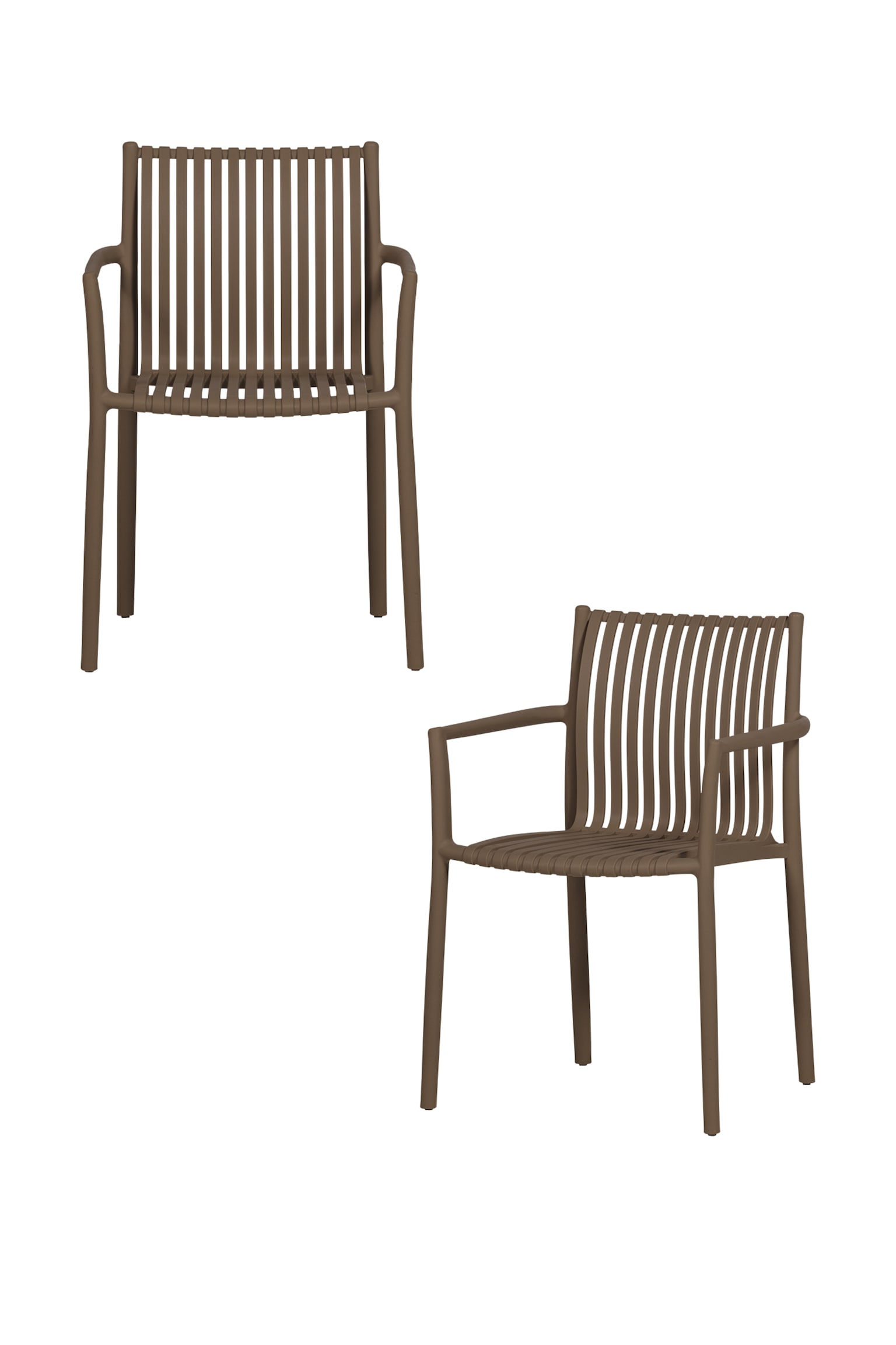 Krzesła Ogrodowe Easy Going - Zestaw 2 - Brązowy/Beżowy - 1