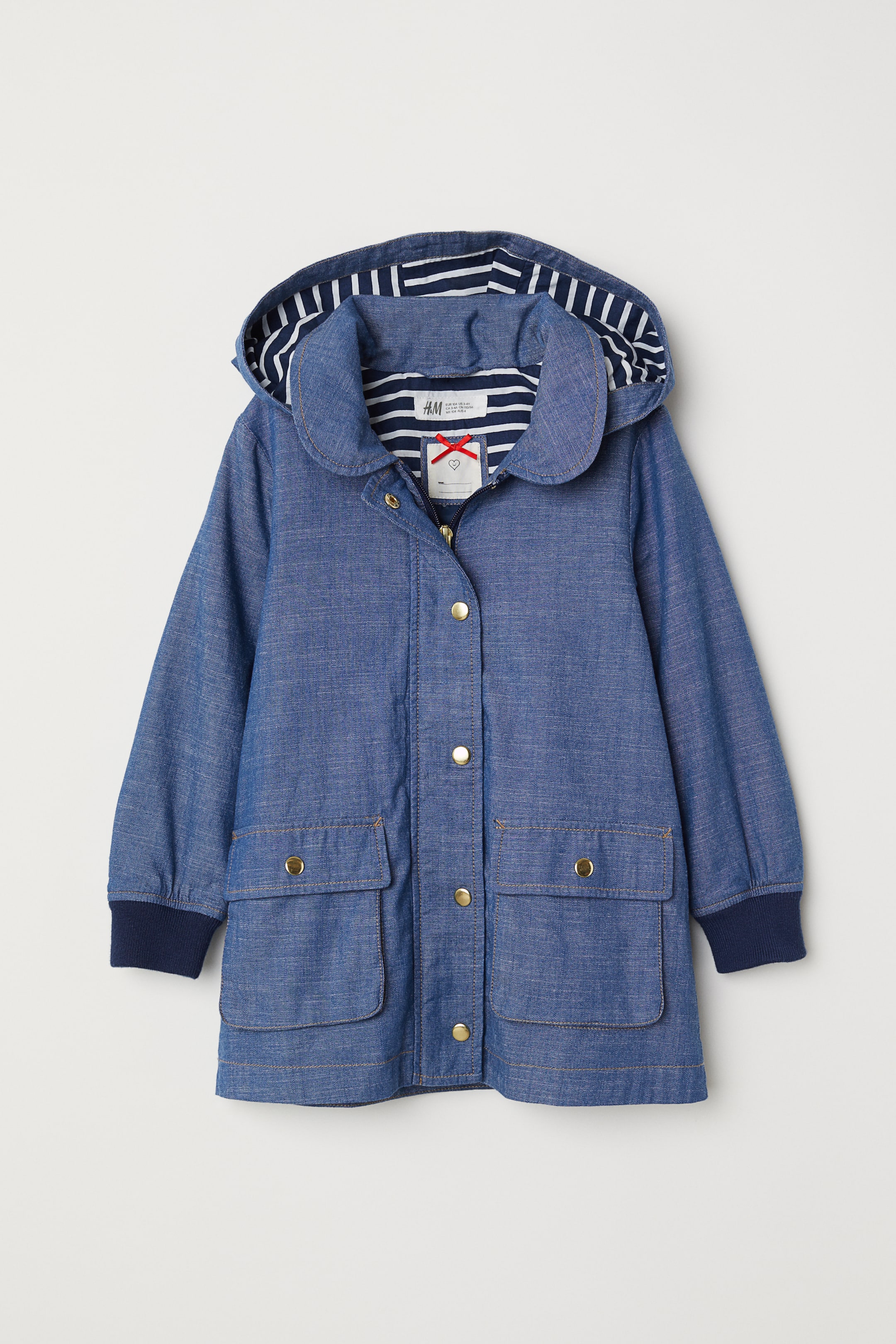 Büyük resmi görüntüle: Kapüşonlu Parka - Koyu mavi/Chambray - ÇOCUK | H&M TR 1