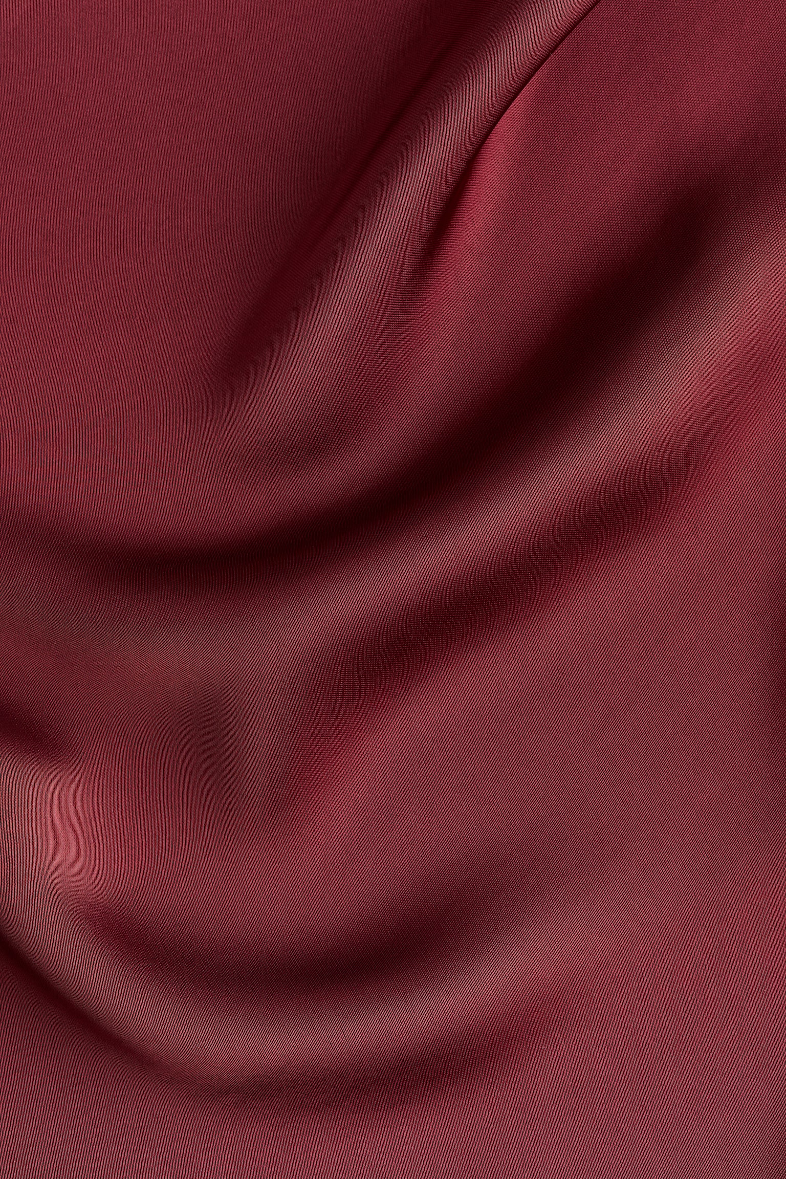 Satin nightslip - Dark red - 5