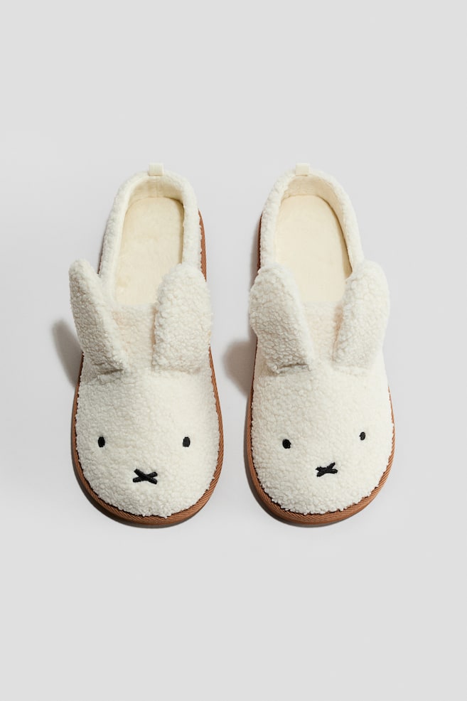 Chaussons façon mules en tissu Teddy bear - Blanc/Miffy - 1