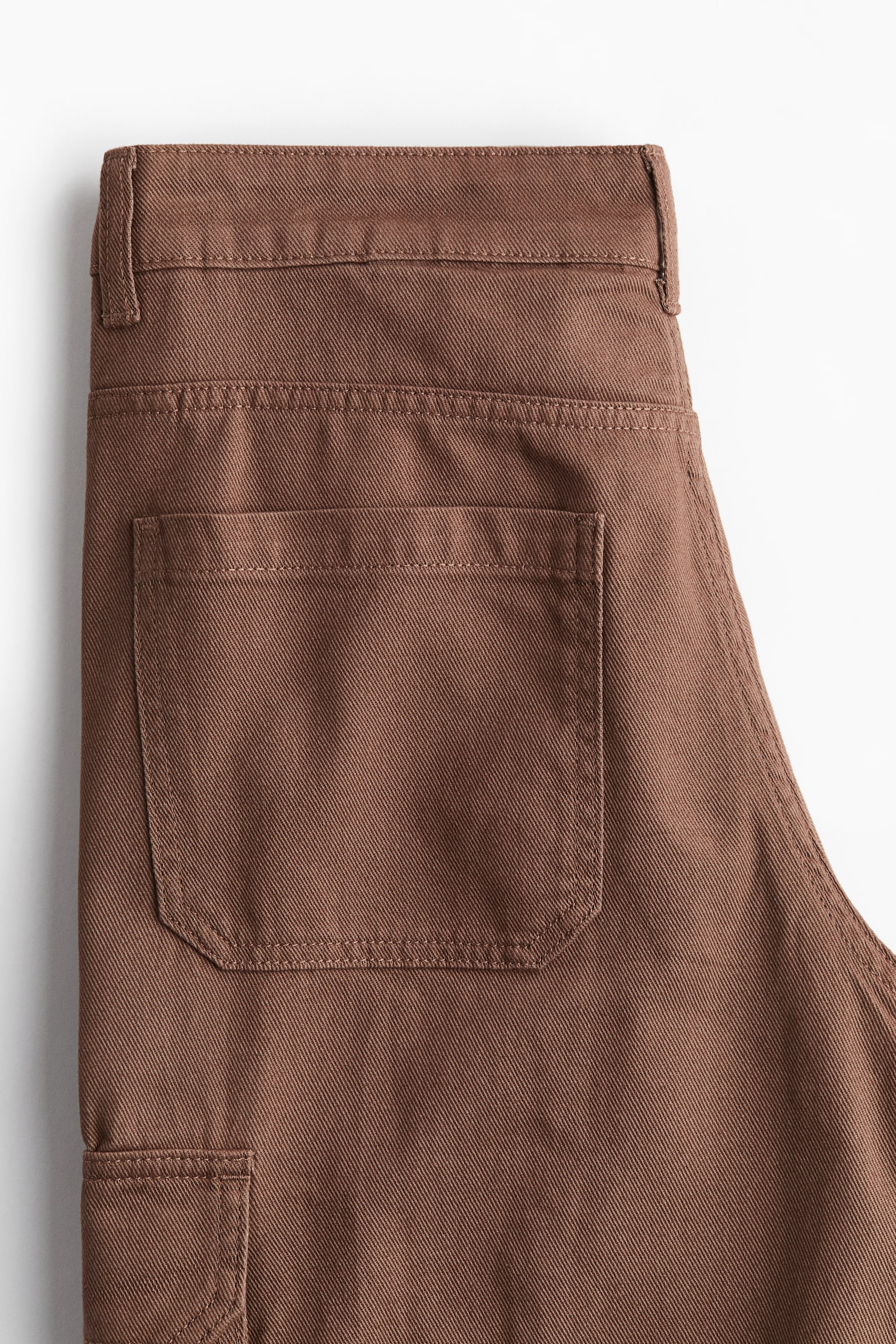 Wide cargo trousers - Brown/Dark khaki green/Beige - 7