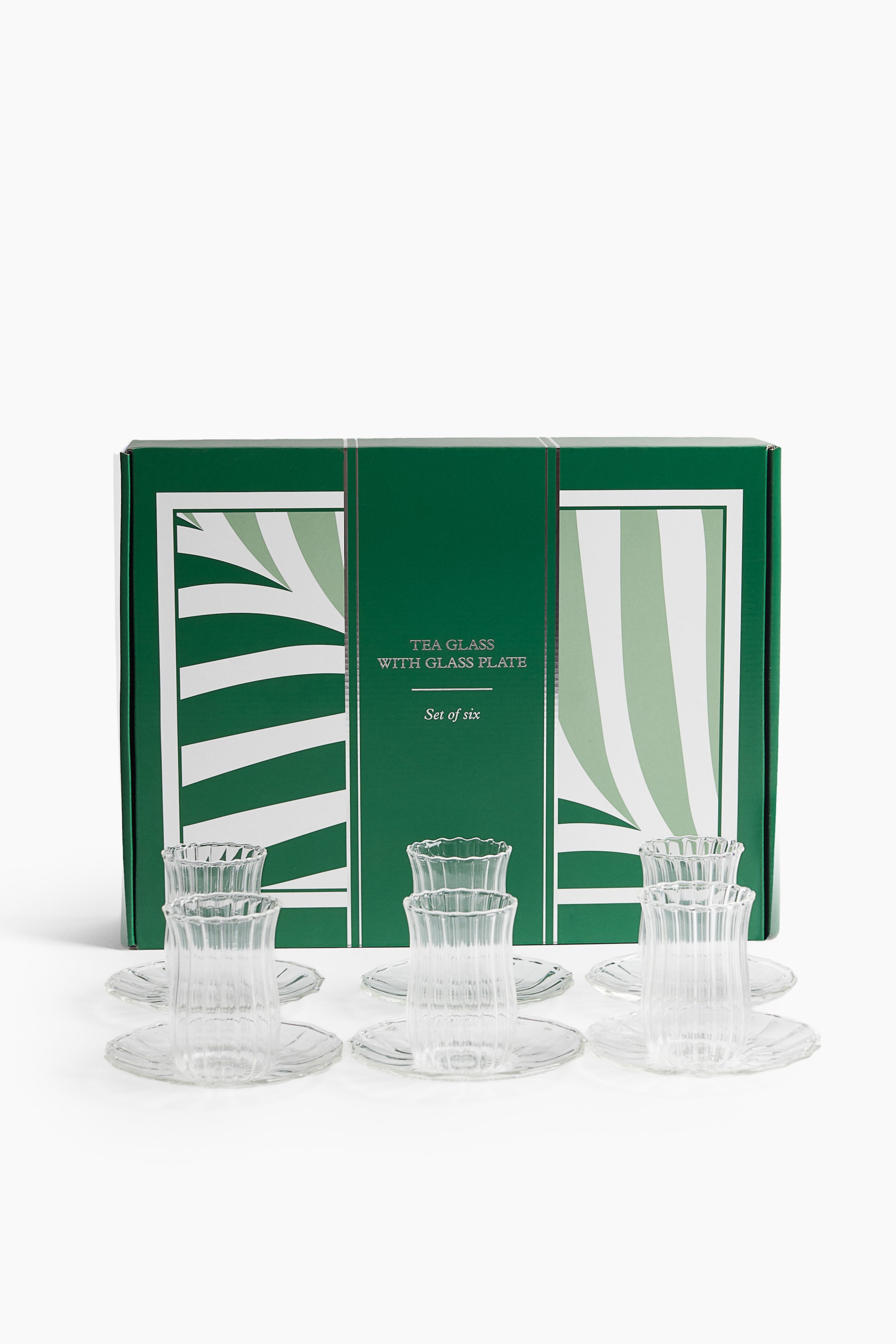 Ampliar la imagen: 6-pack tea glasses with saucers - Transparente - Home All | H&M MX 1