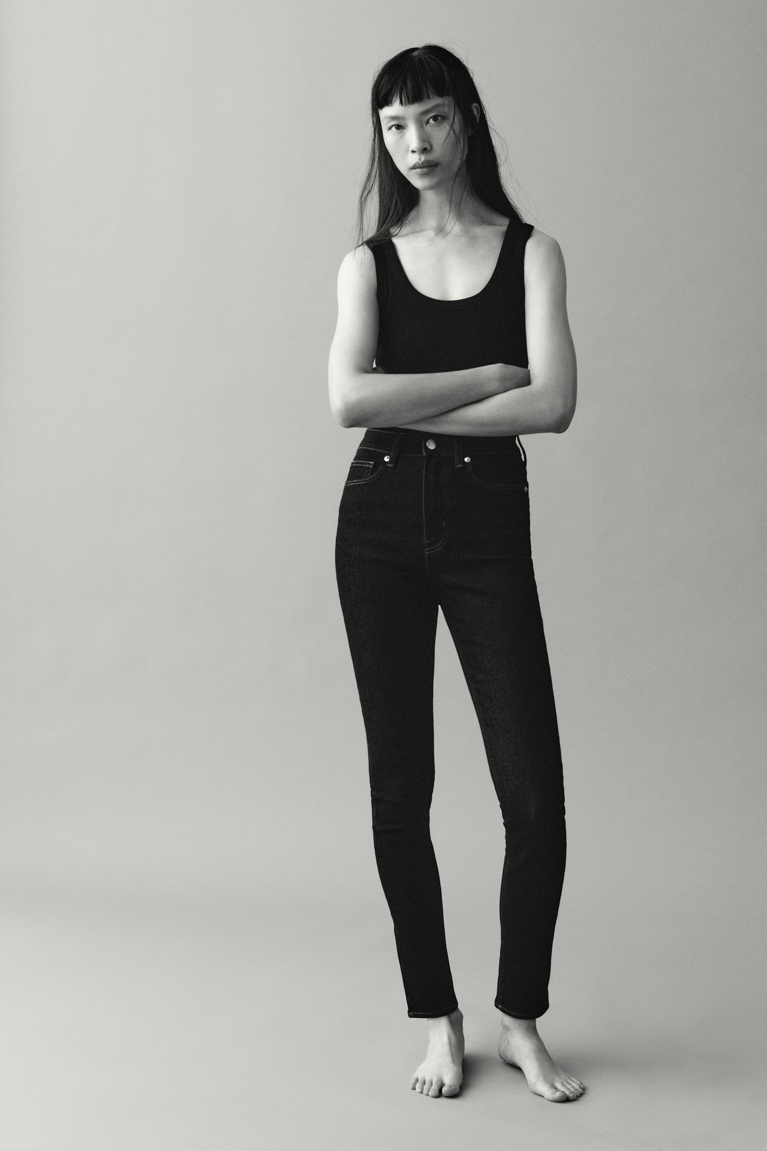 Skinny High Jeans - Azul denim escuro/Preto/Azul denim/Preto denim/Azul denim/Branco/Preto/Azul denim escuro - 1