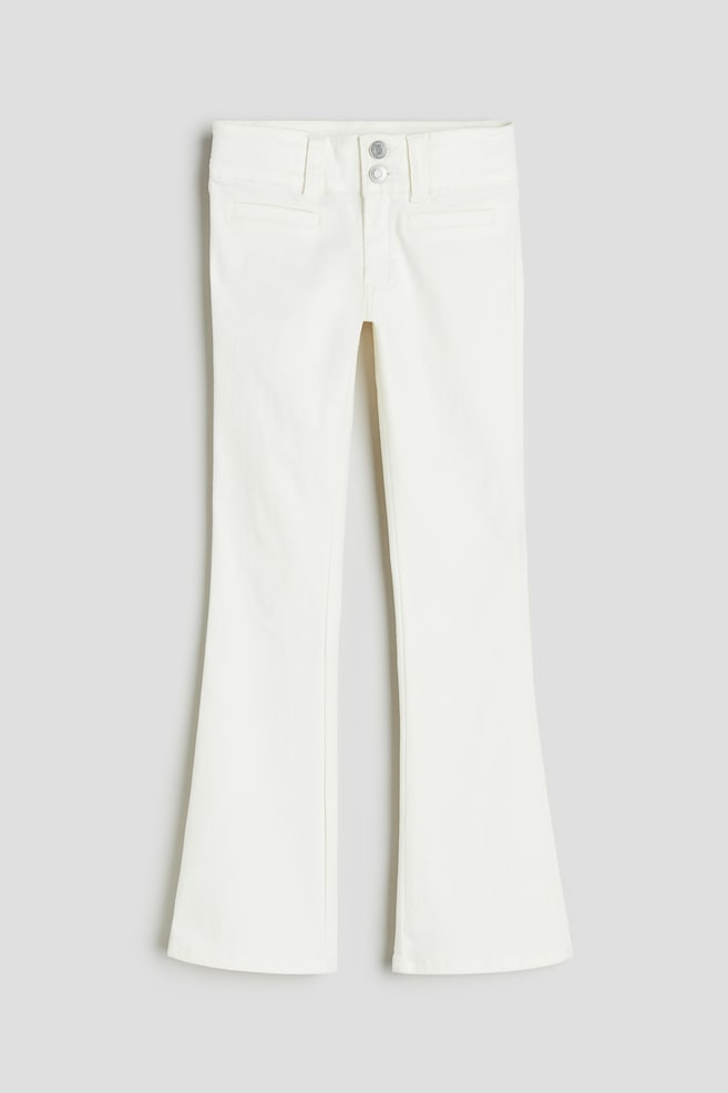 Pantaloni in twill Bootcut Leg - Bianco naturale/Nero - 2