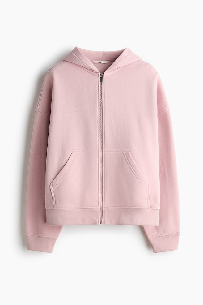 Hooded Jacket - Light pink/Dusty purple melange/Black - 1