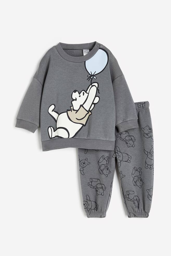 2-piece sweatshirt set - Dark grey/Winnie the Pooh/Grey/Mickey Mouse/Light grey/Harry Potter/Grey marl/Harvard
