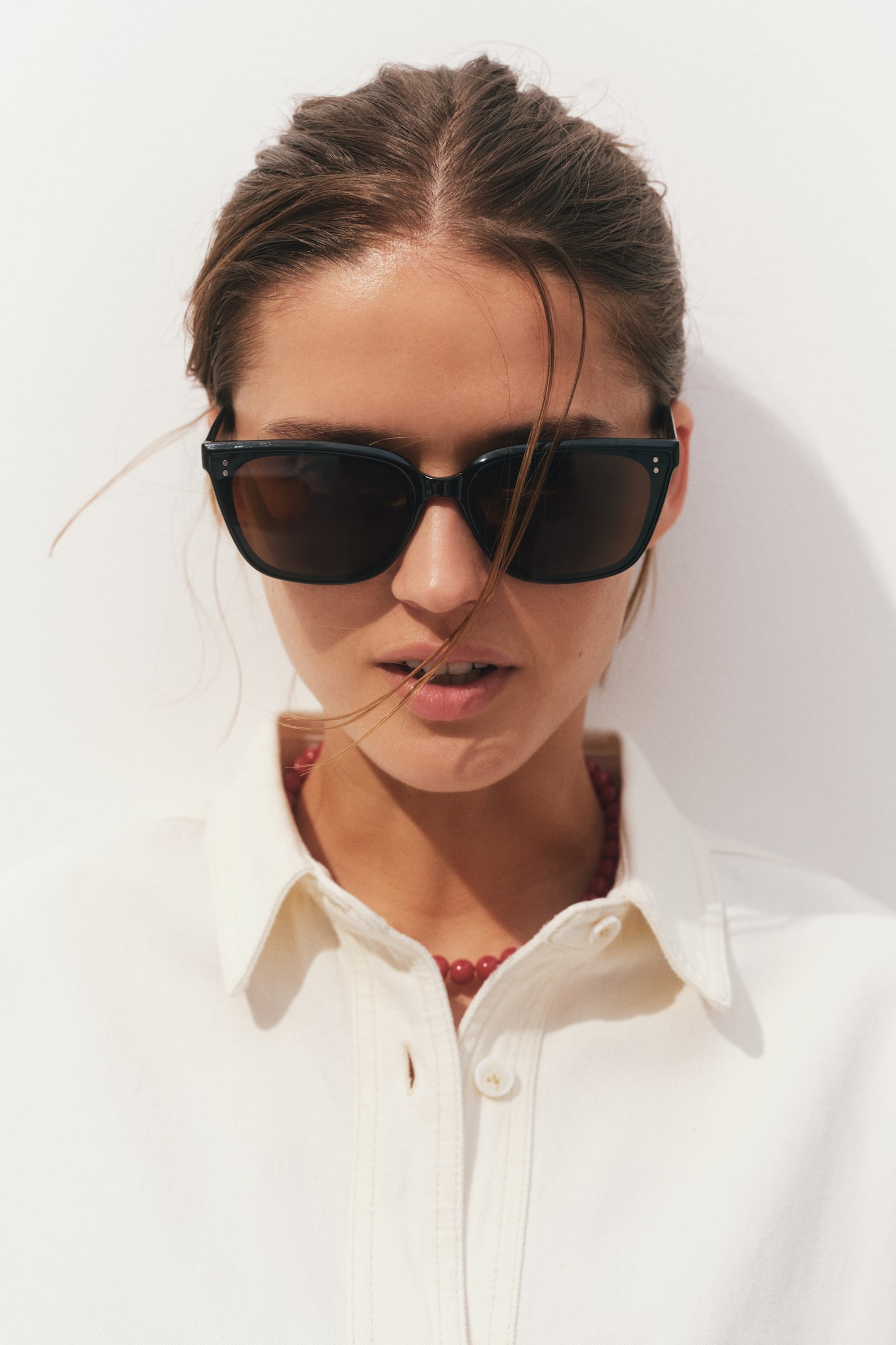 Square sunglasses - Black/Brown/Tortoiseshell pattern - 5