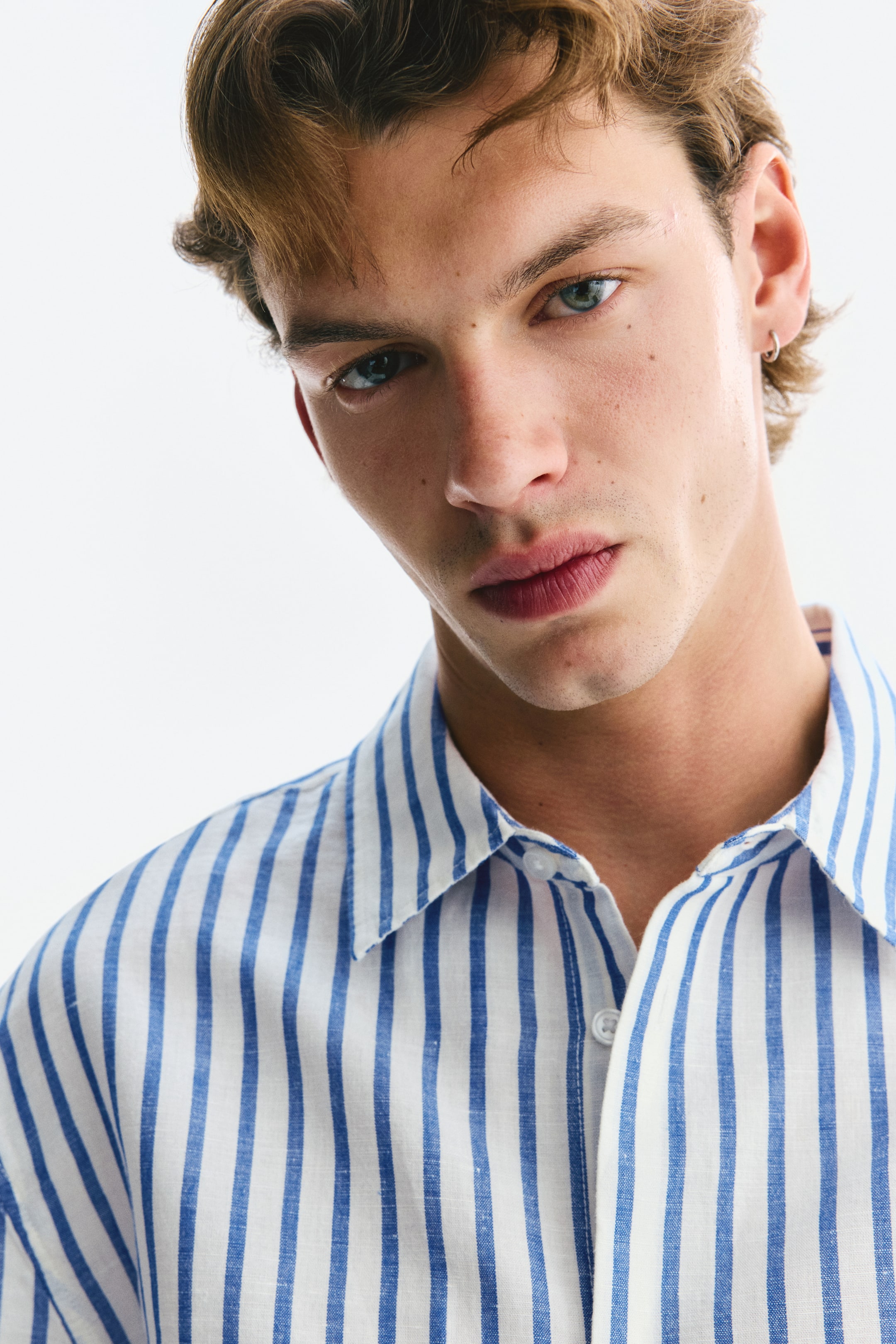Relaxed-Fit Short-Sleeved Linen-Blend Shirt