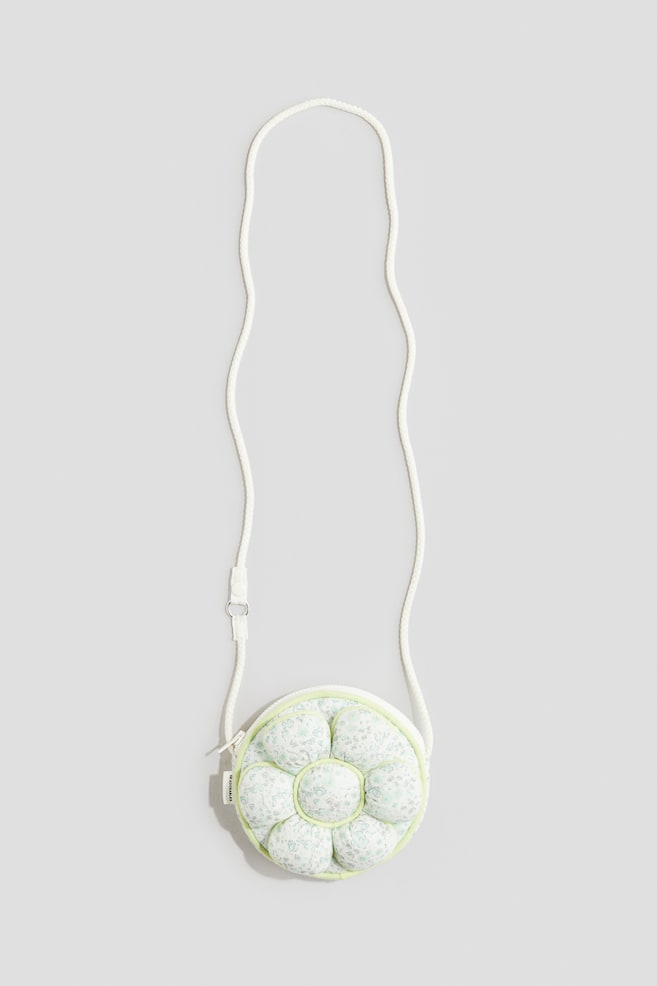 Bolso cruzado redondo - Verde claro/Floral - 1