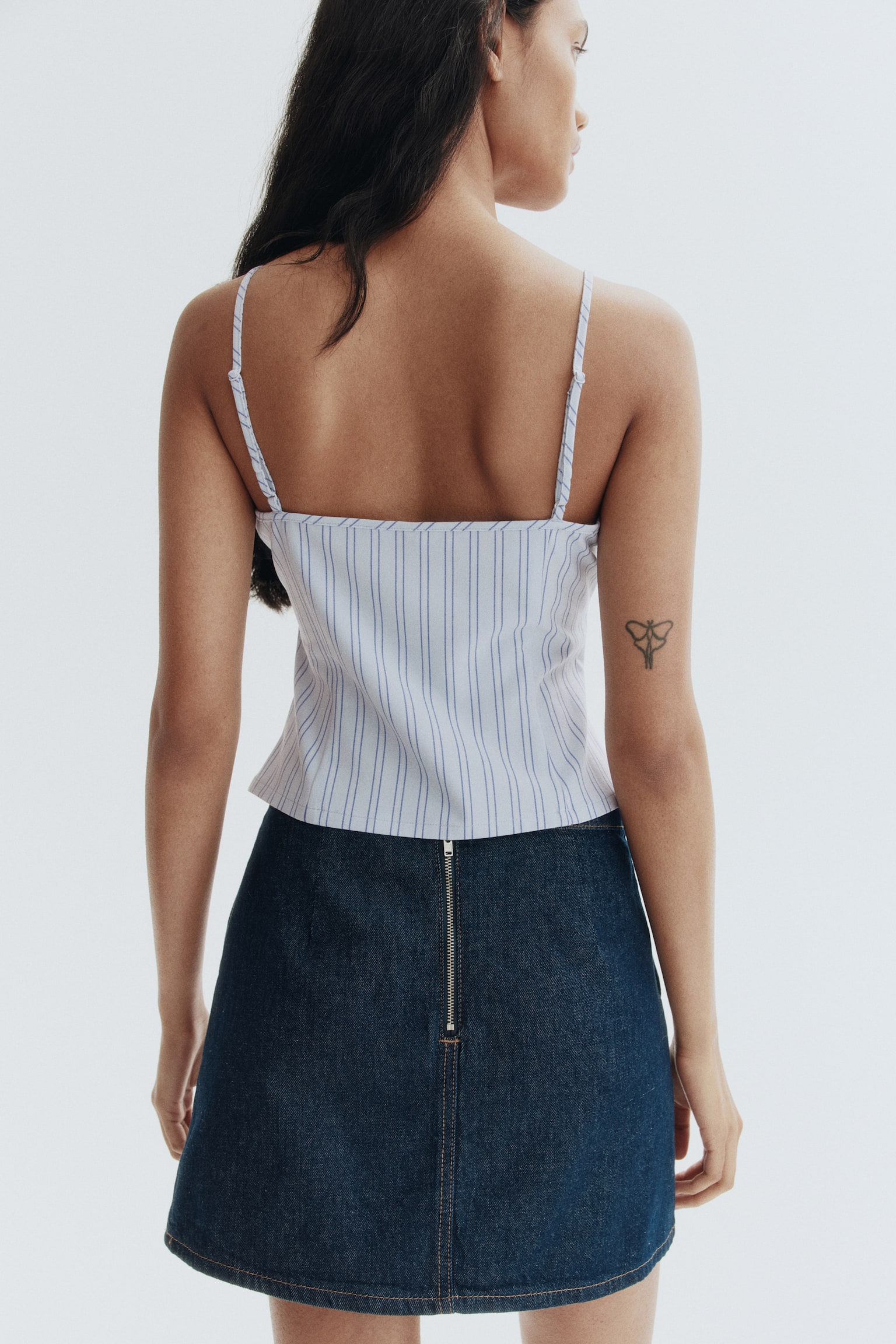 Strappy top - Light blue/Striped/Grey/Beige/Checked/Black - 4