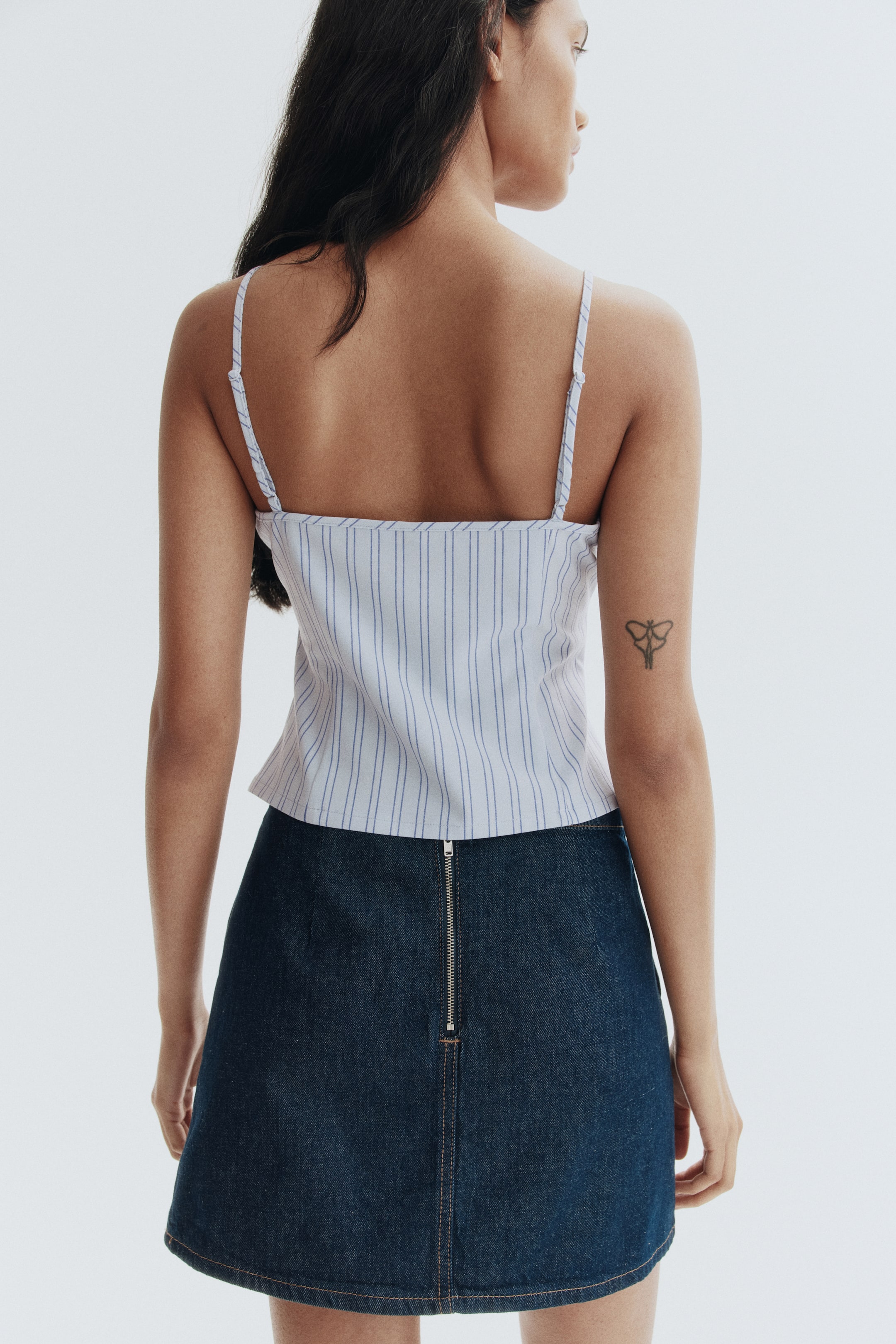 View larger image: Strappy top - Light blue/Striped - Ladies | H&M IN 5