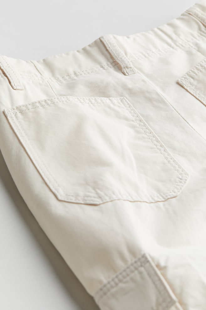 Pantalon cargo en coton - Blanc/Noir/Crème/Beige/dc/dc - 6
