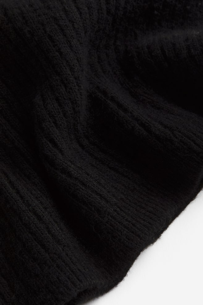 MAMA Rib-knit turtleneck dress - Black - 4