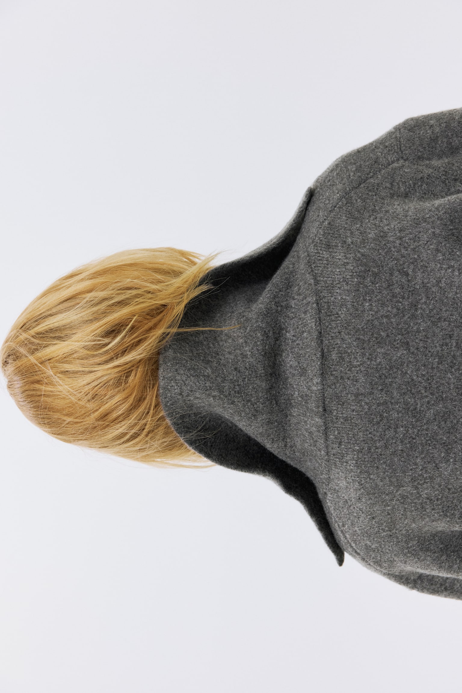 Sveter s golierom - Tmavosivá melírovaná - 4