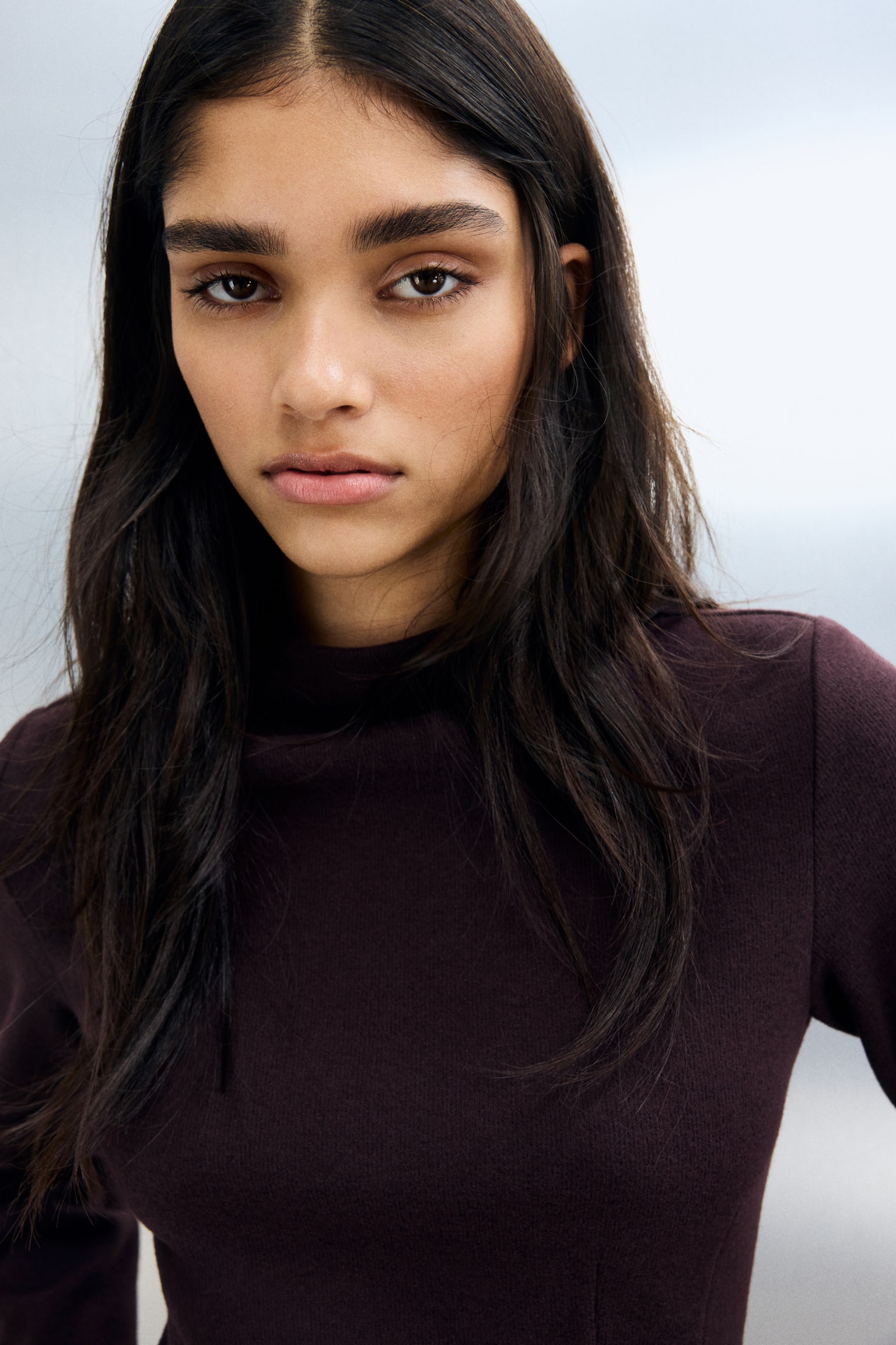 Szűkített derekú felső - Szilvapiros/Sötétszürke - 5