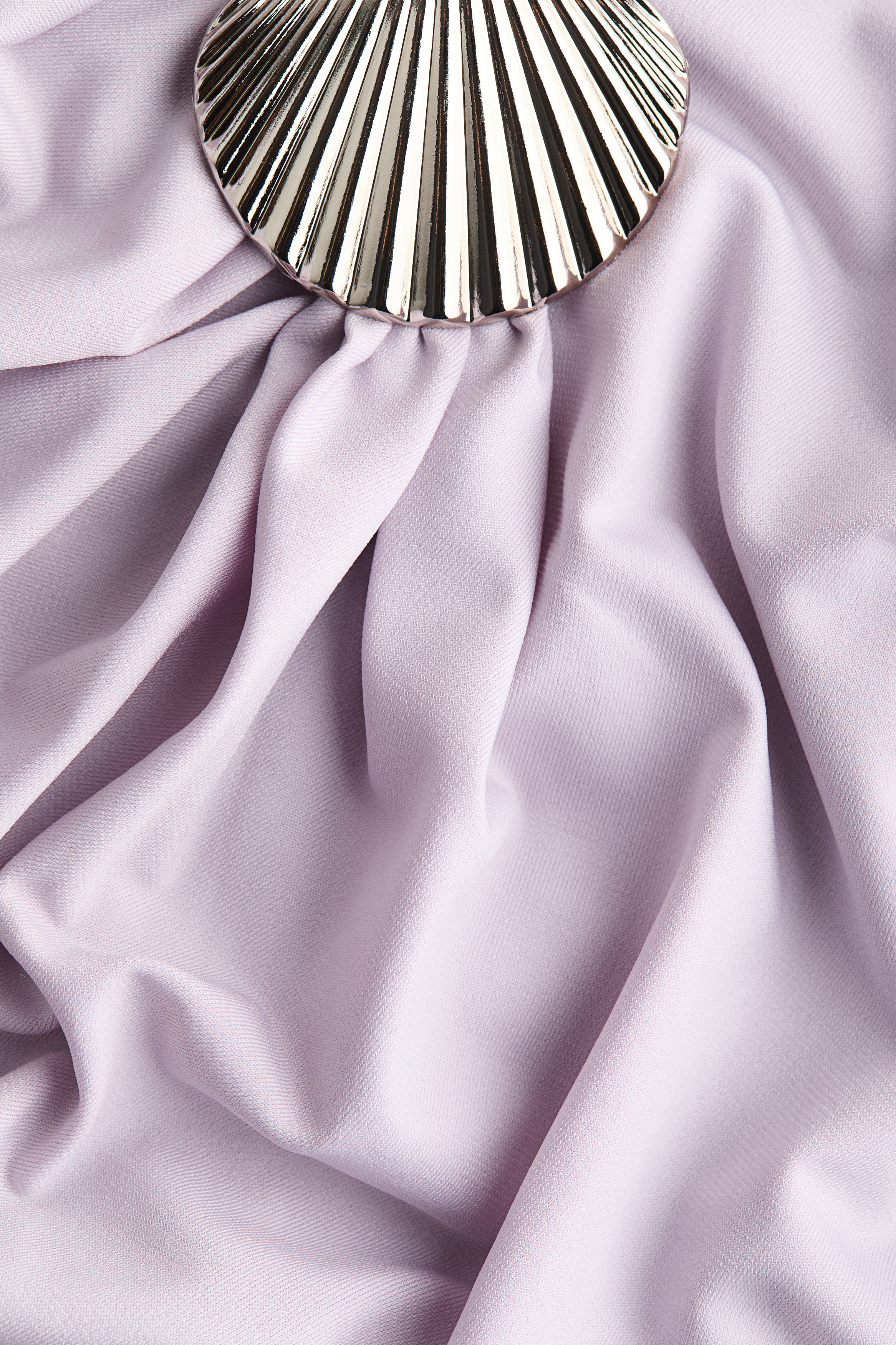 Draped one-shoulder dress
