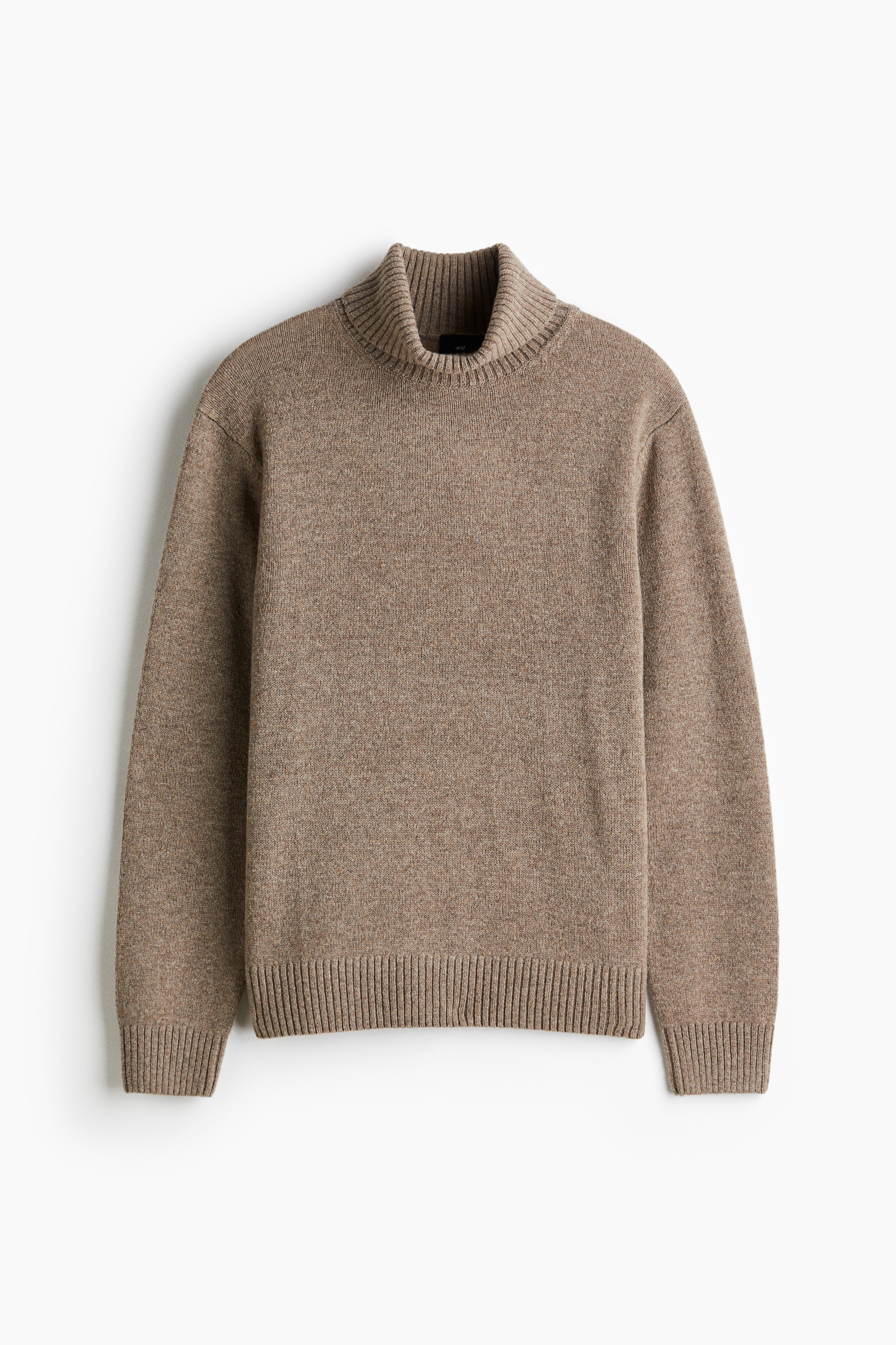 Wollpullover in Regular Fit - Beige/Schwarz