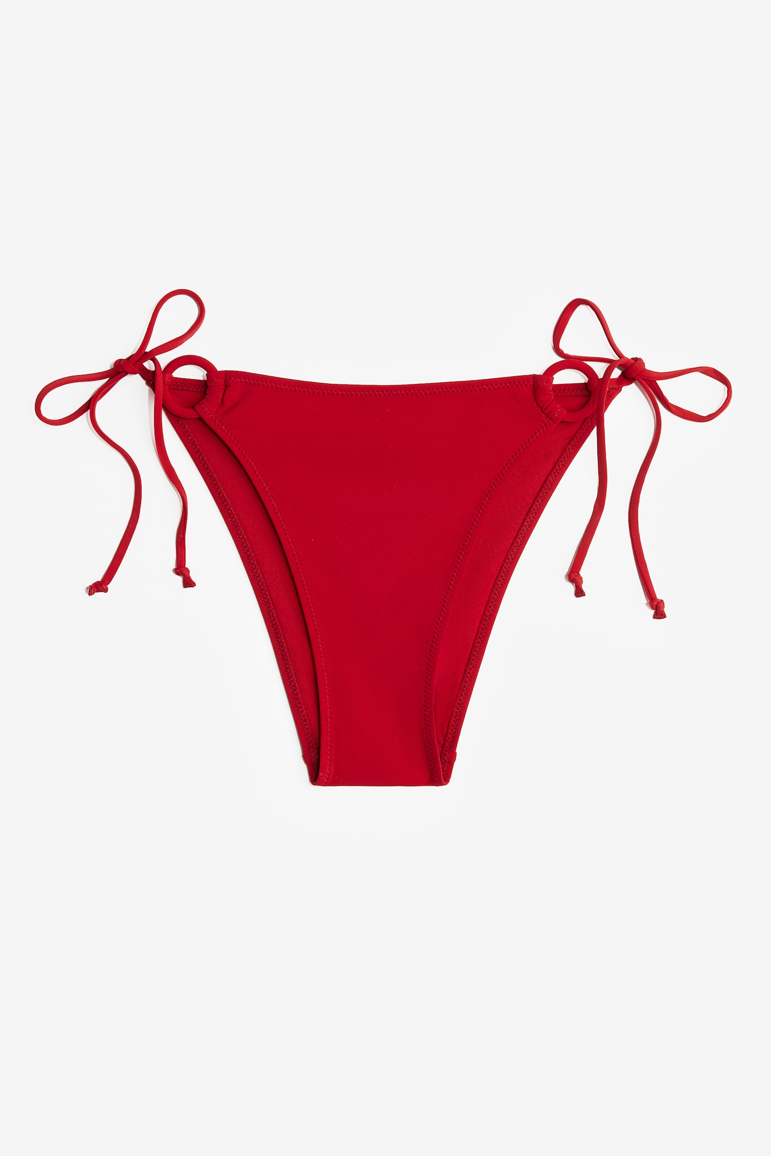 Tie Tanga Bikini Bottoms - Red/Black/Light yellow - 2