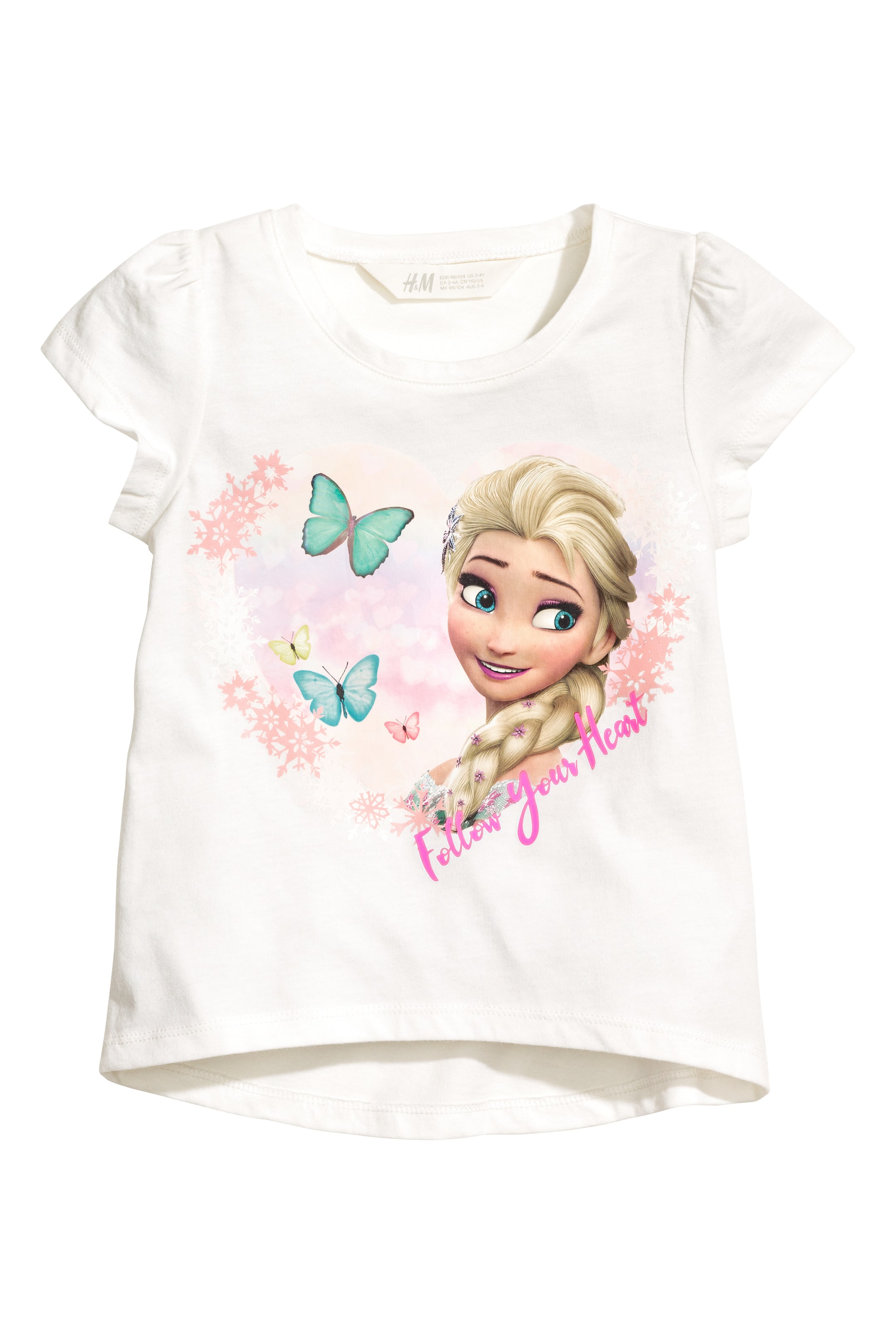 View larger image: 2-pack jersey tops - White/Frozen - Kids | H&M GB 1