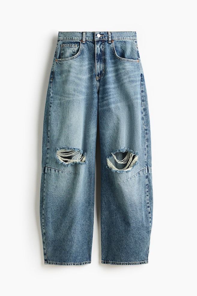 Baggy High Waist Jeans - Denimblau - 1