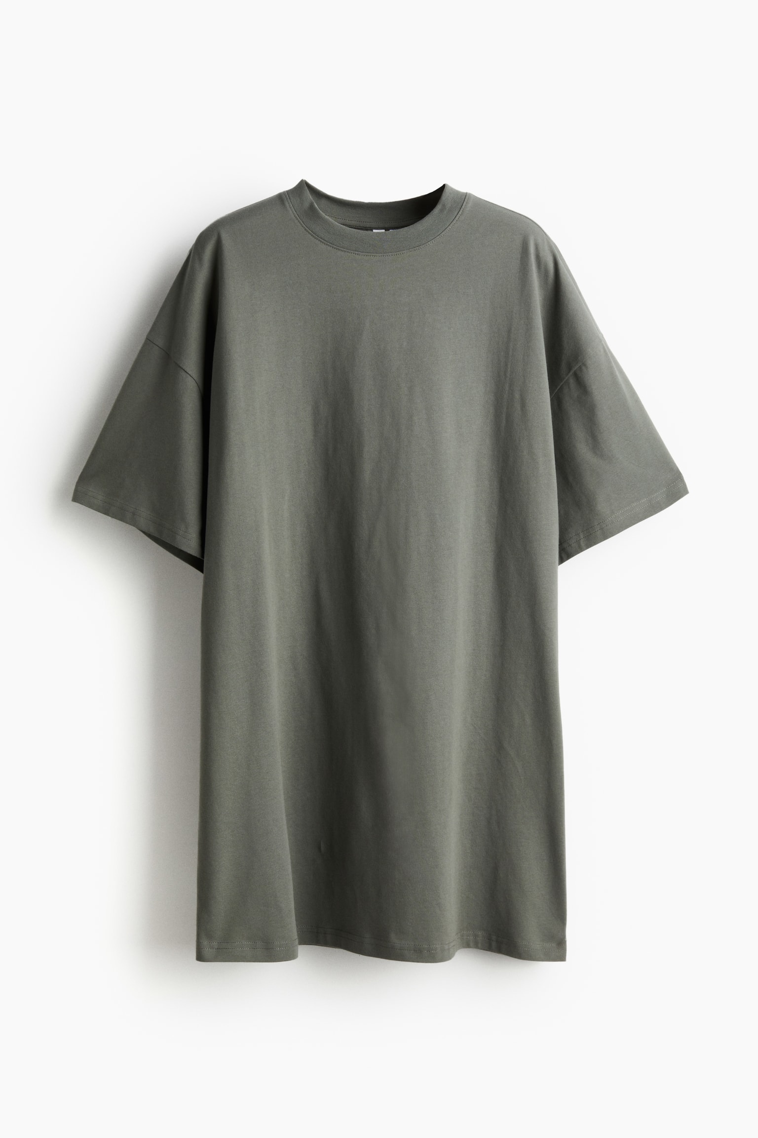 Oversized T-shirt dress - Khaki green/Light grey marl/Black/White/Light beige/Light yellow/Light beige/Light grey/Navy blue/Dark grey - 2