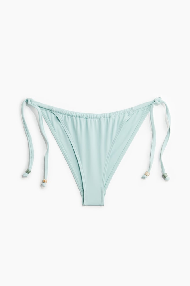 Braga de bikini con tiras de anudar - Turquesa claro - 1