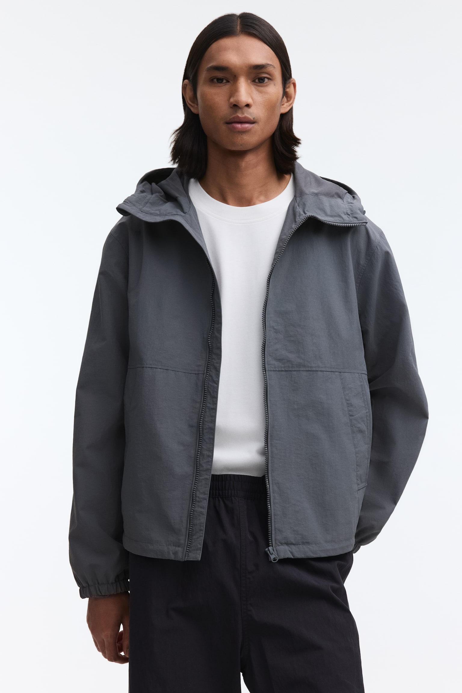 Water-repellent nylon windbreaker - Grey/Dark mole/Dark teal/Black - 6