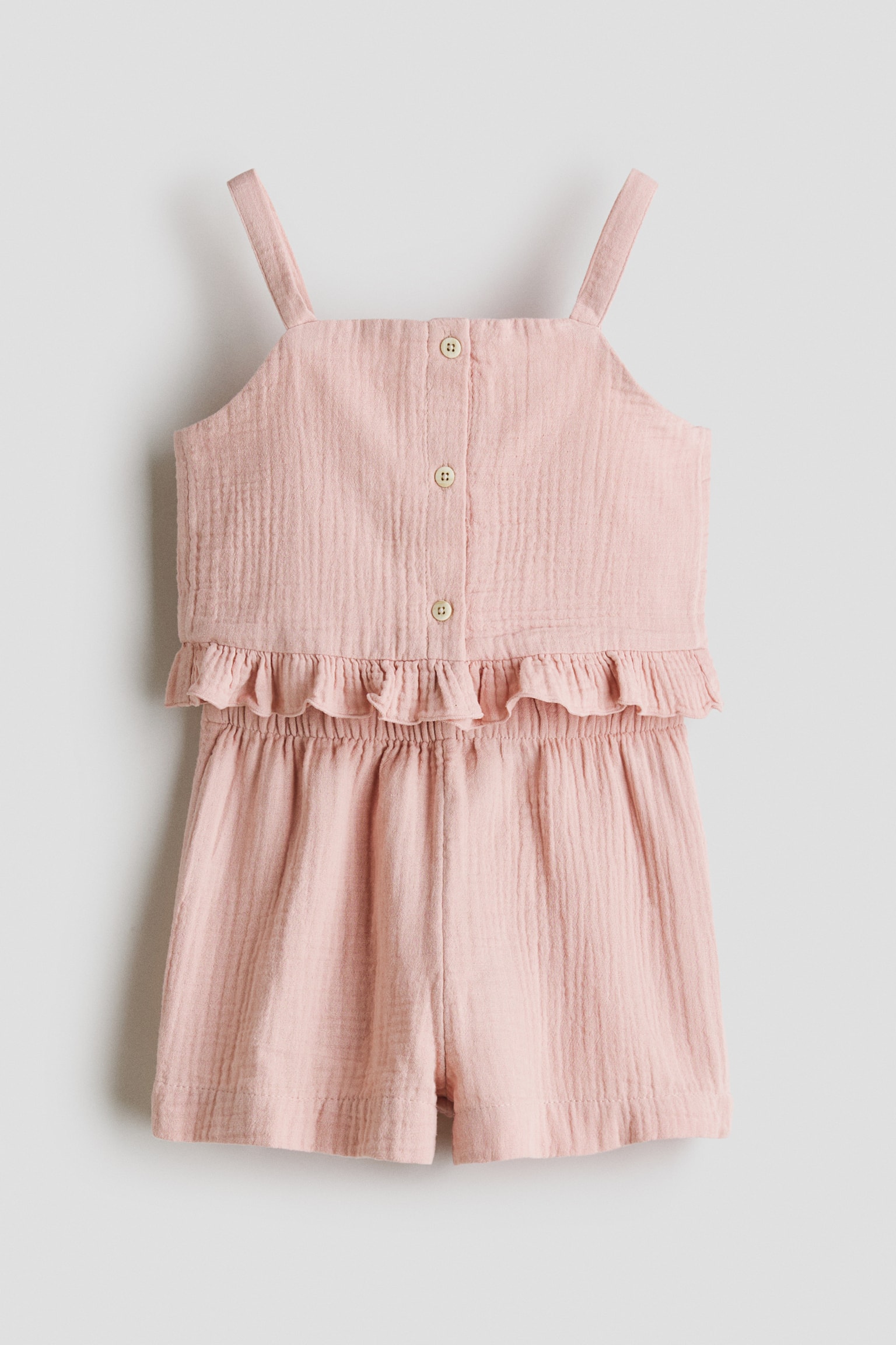 2-teiliges Set aus Musselin - Helles Mattrosa/Weiß - 1