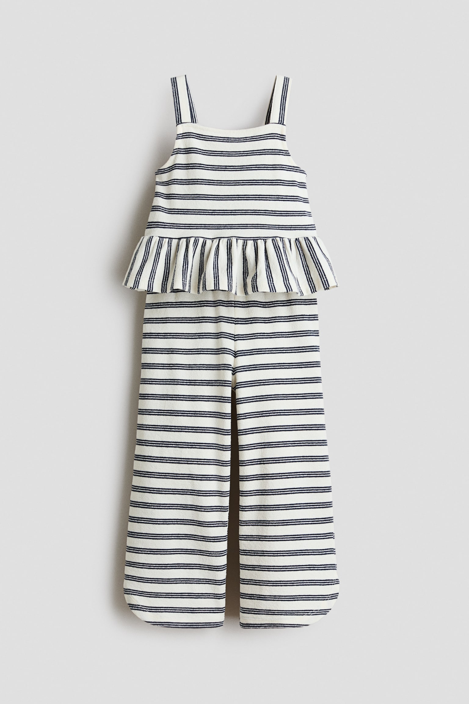 2-piece jersey set - White/Navy blue striped/Light pink/Strawberries - 1