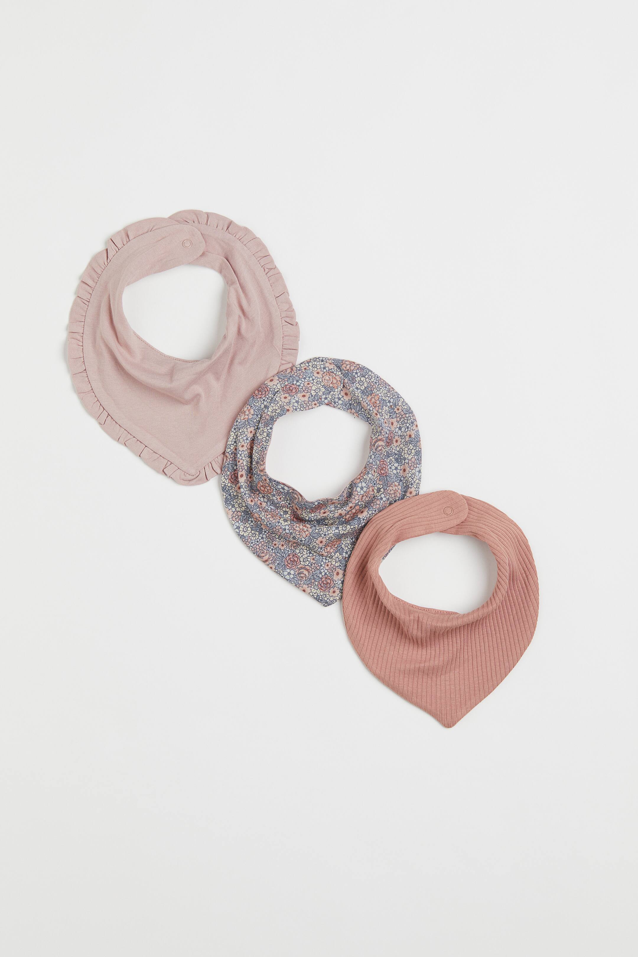 View larger image: 3-pack triangular scarves - Old rose/Floral - Kids | H&M 1