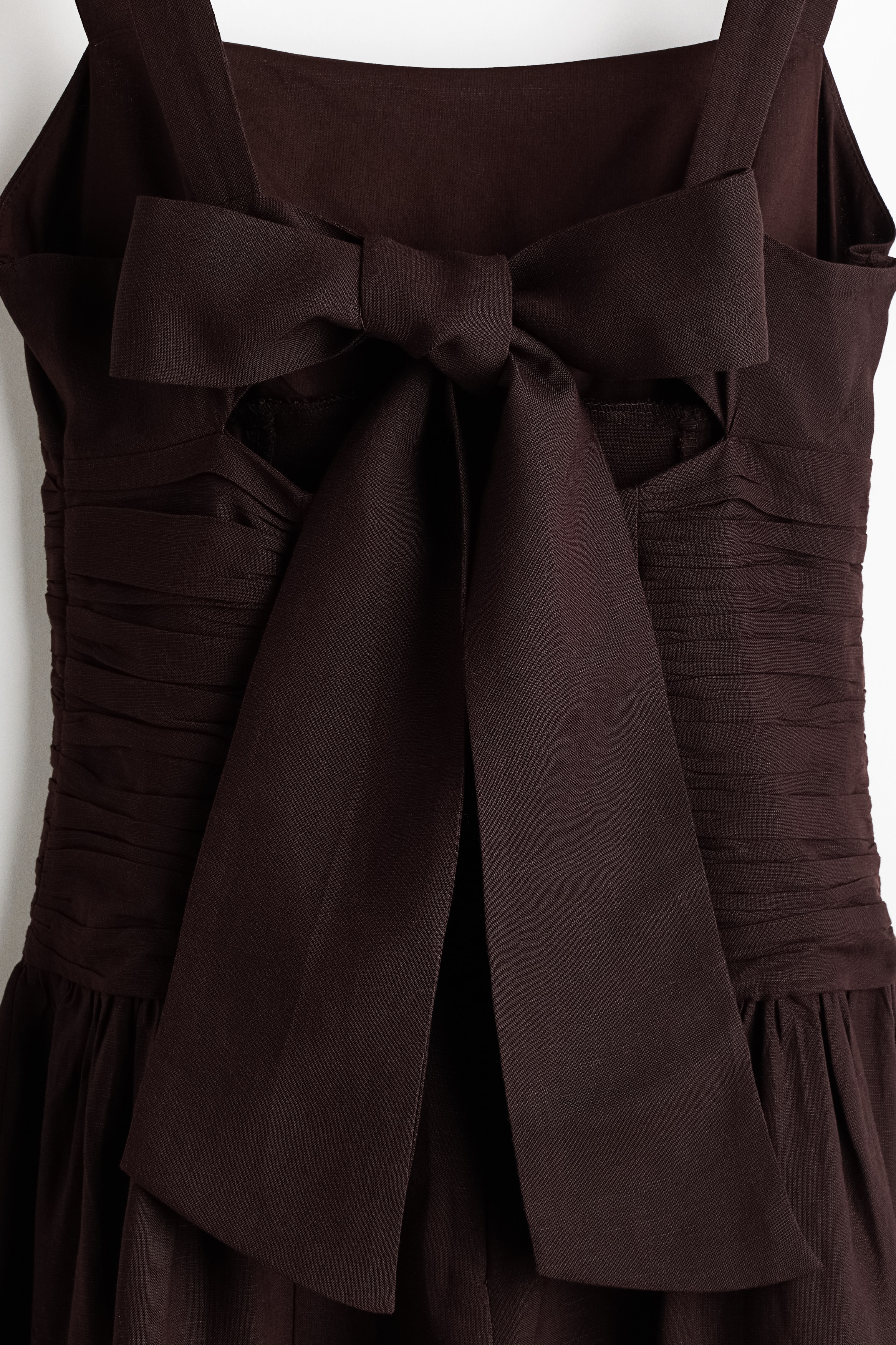 Linen-blend strappy dress