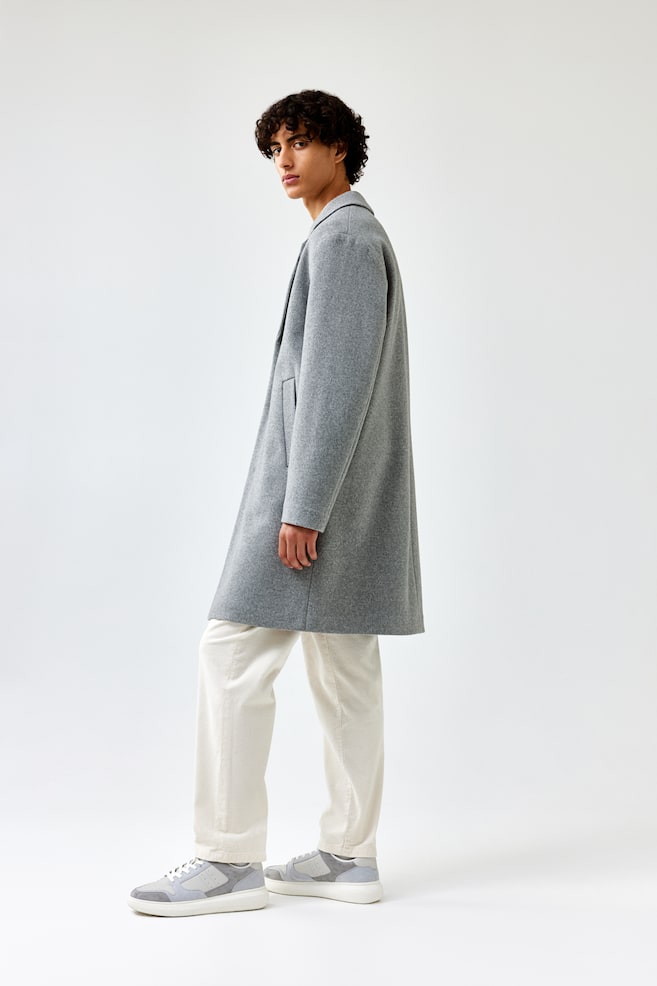 Manteau en laine mélangée - Gris/Marron - 3